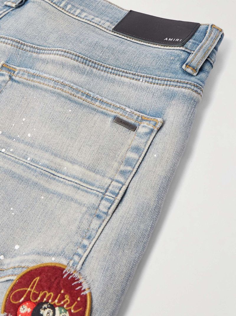 Amiri oc11z0126 Skinny-Fit Distressed Paint-Splattered Jeans Size US 36 / EU 52 - 5 Thumbnail