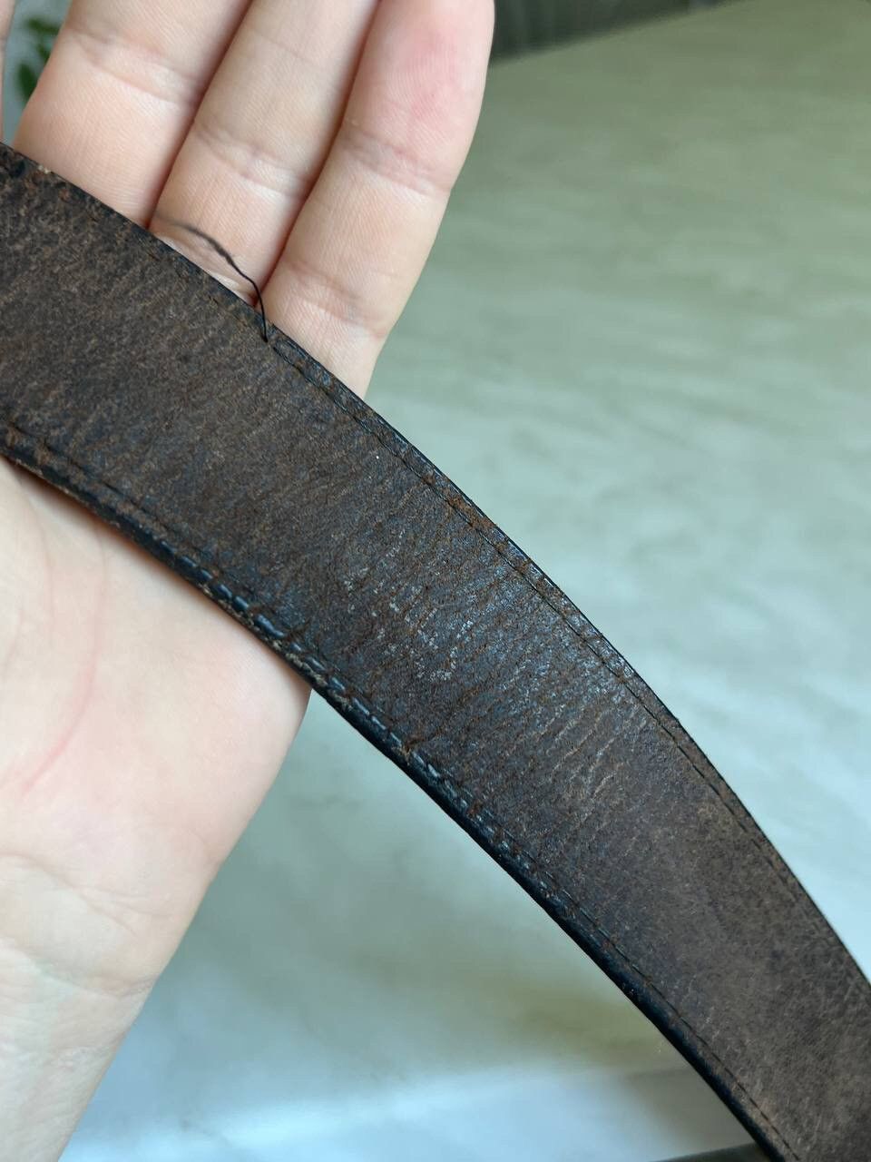 Vintage VINTAGE HARLEY DAVIDSON LEATHER BELT BROWN Size ONE SIZE - 10 Thumbnail