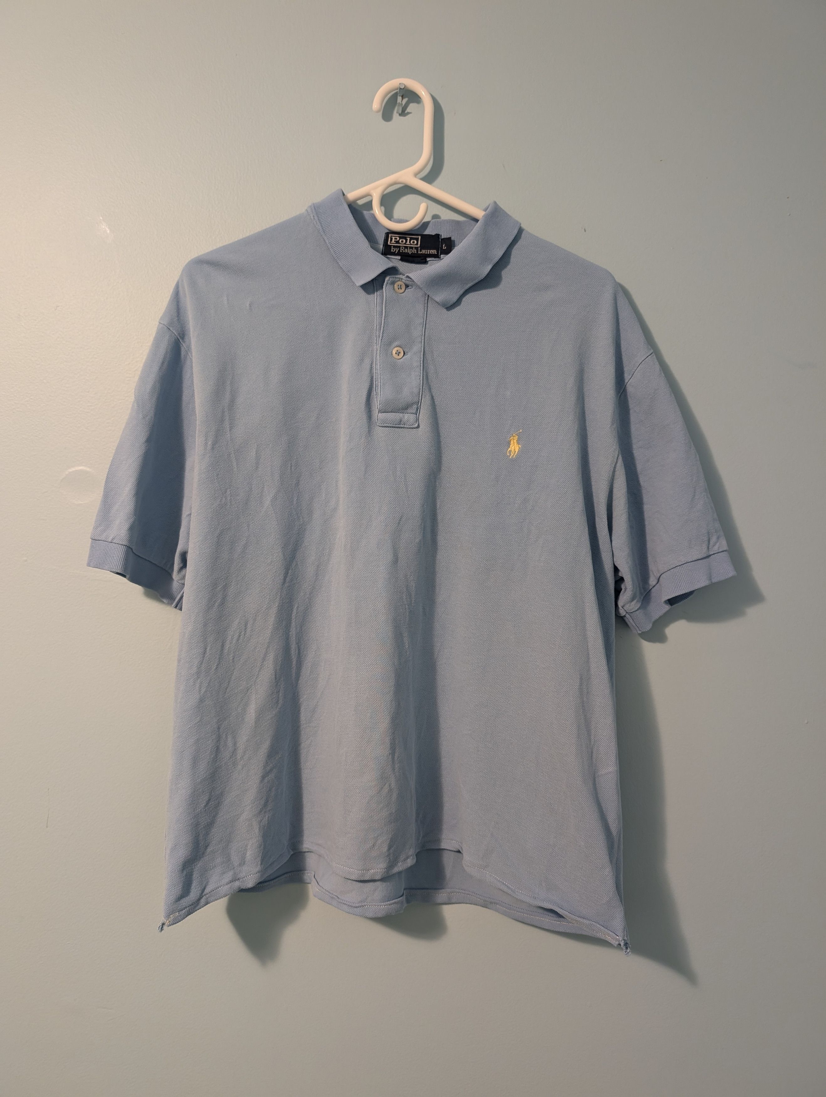 Polo Ralph Lauren Blue Cropped Polo Size US L / EU 52-54 / 3 - 1 Thumbnail