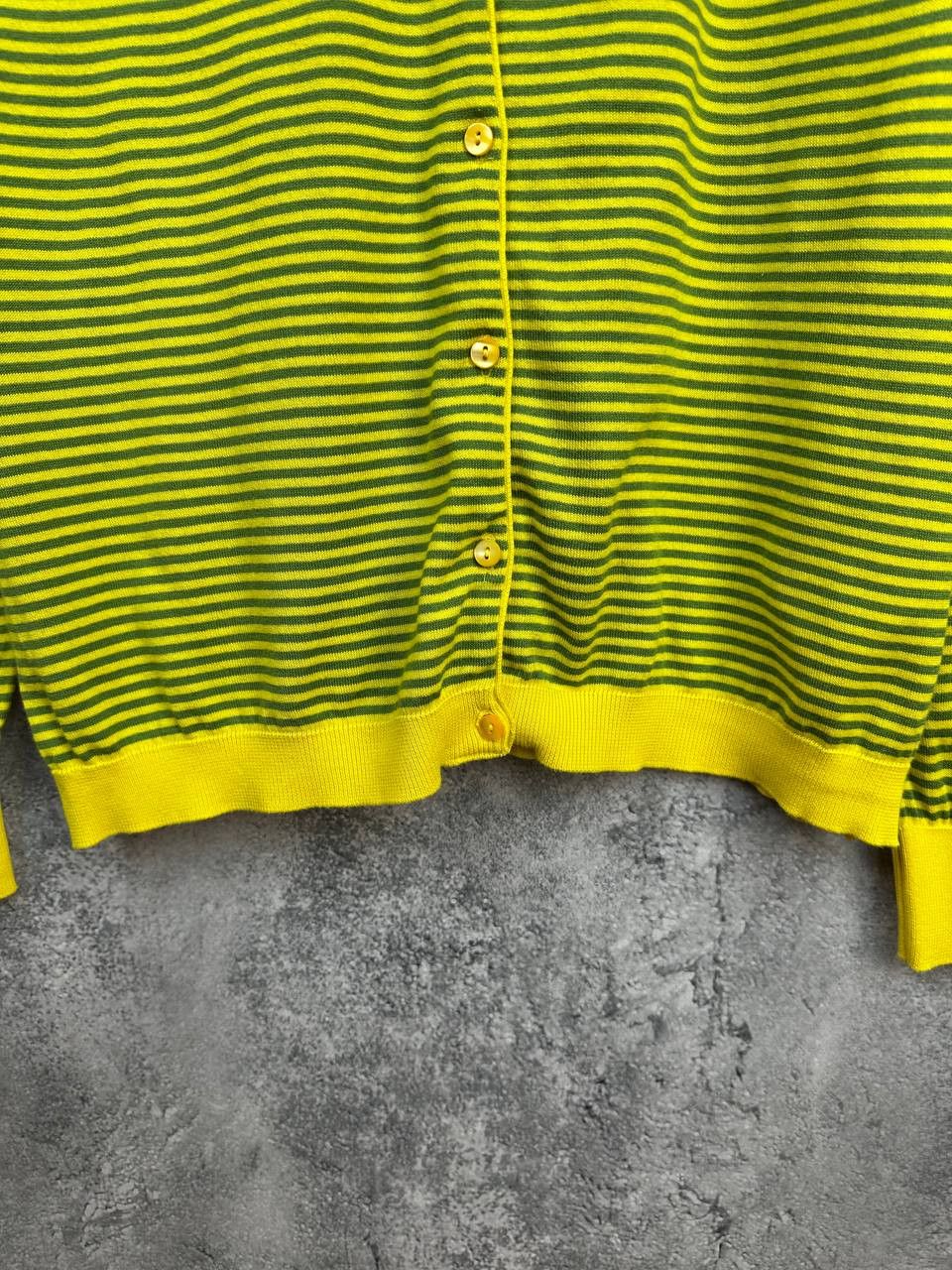 John Smedley John Smedley Sea Island Cotton Striped Cardigan Sweater Size L / US 10 / IT 46 - 7 Thumbnail