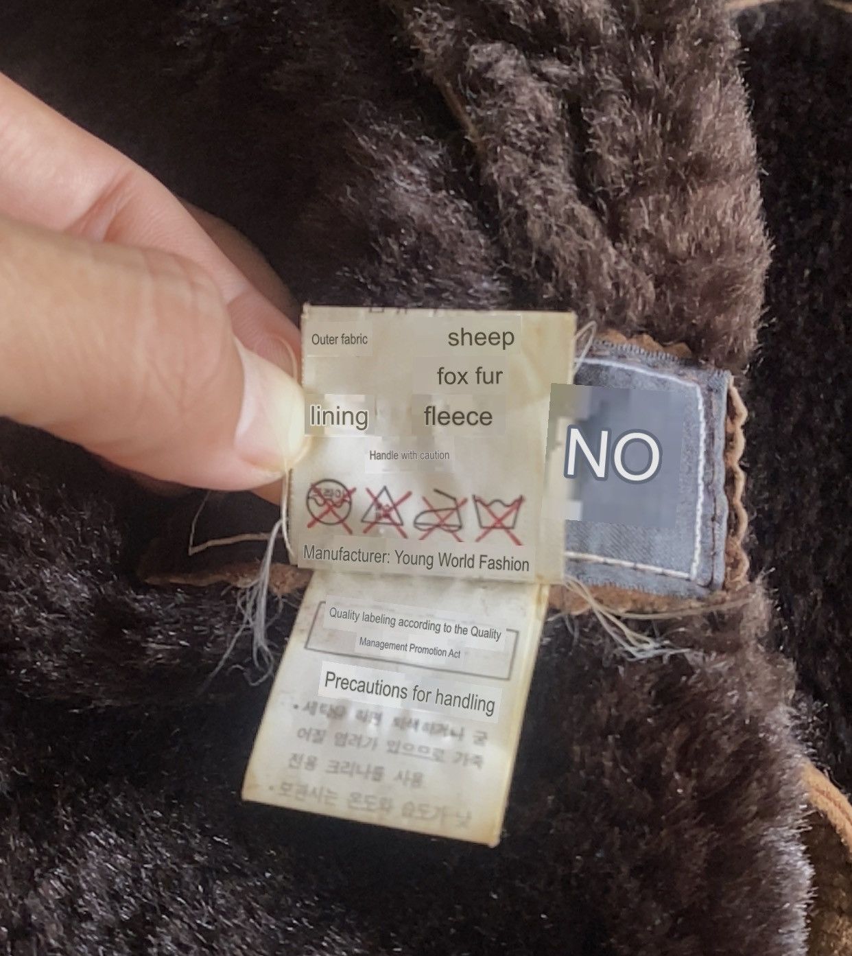 Vintage HIVERREINE SHEEPSKIN LEATHER JACKET FOX FUR INNER PUNK LGB Size US M / EU 48-50 / 2 - 8 Thumbnail