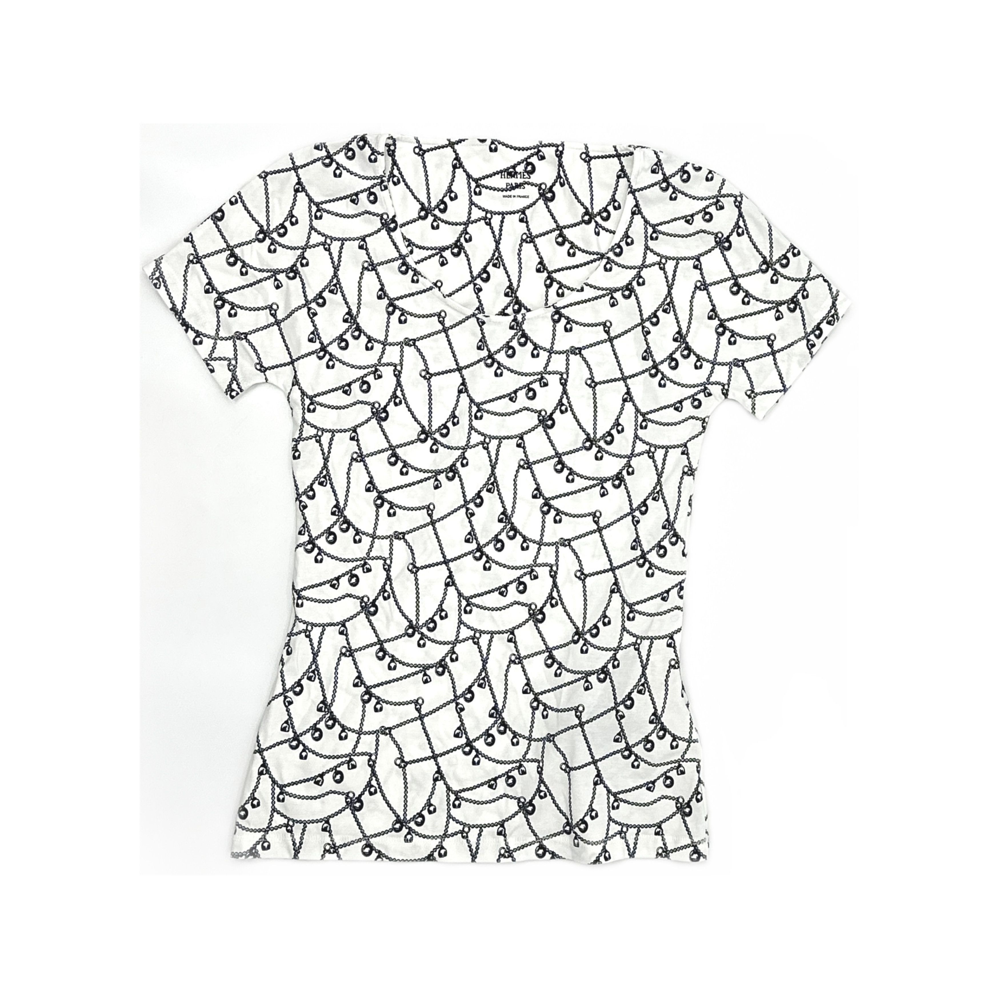 Hermes Hermes Chain Print Short Sleeve T-Shirt Size 38 Size S / US 4 / IT 40 - 1 Thumbnail
