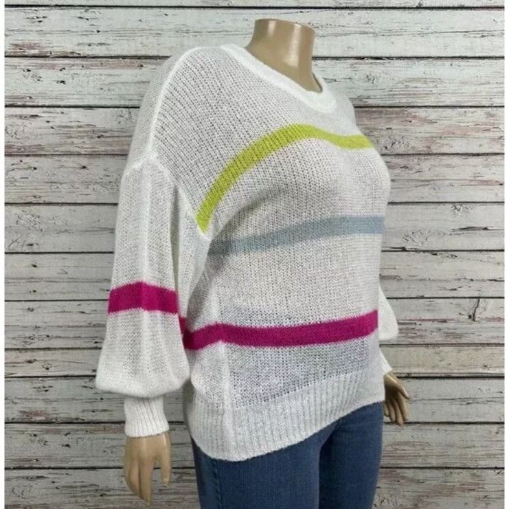 Other Wild Fable Womens Striped Crewneck Oversized Pullover Sweate Size M / US 6-8 / IT 42-44 - 3 Thumbnail