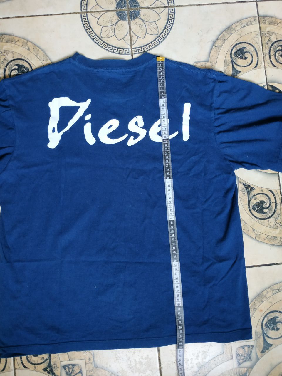 Diesel Vintage Diesel Only The Brave Vertical Logo Tee Blue XL Size US XL / EU 56 / 4 - 16 Thumbnail