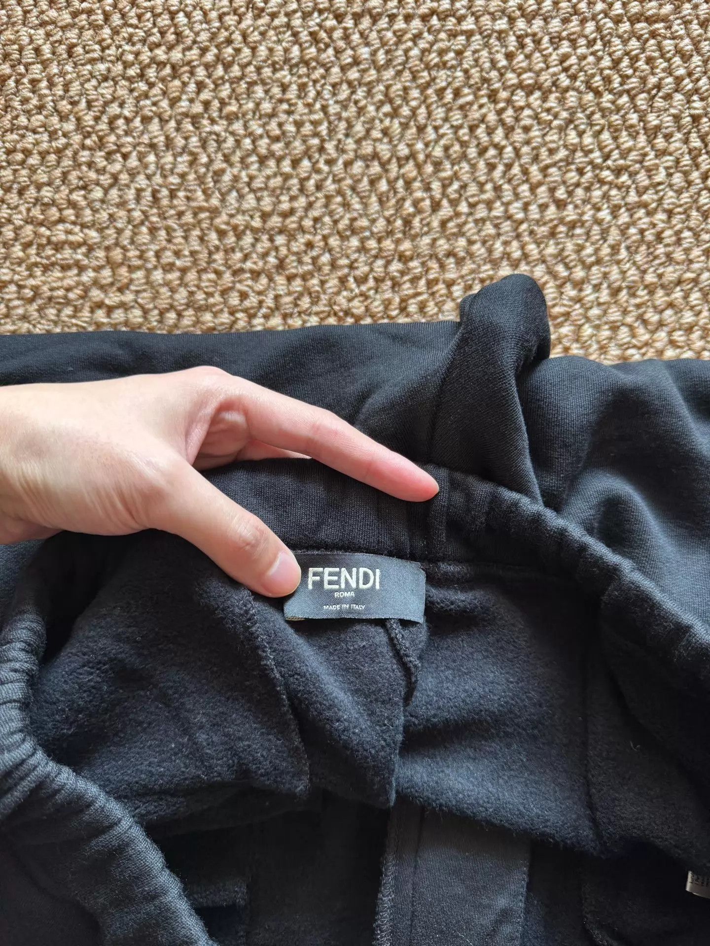 Fendi FENDI Black FF Logo Cashmere Lined Sweatpants Size 50 Unused Size US 34 / EU 50 - 3 Thumbnail
