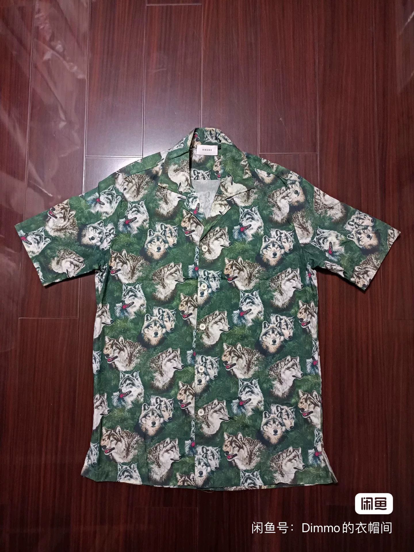 Rhude RHUDE Wolf Head Print Hawaiian Shirt Size US S / EU 44-46 / 1 - 1 Thumbnail