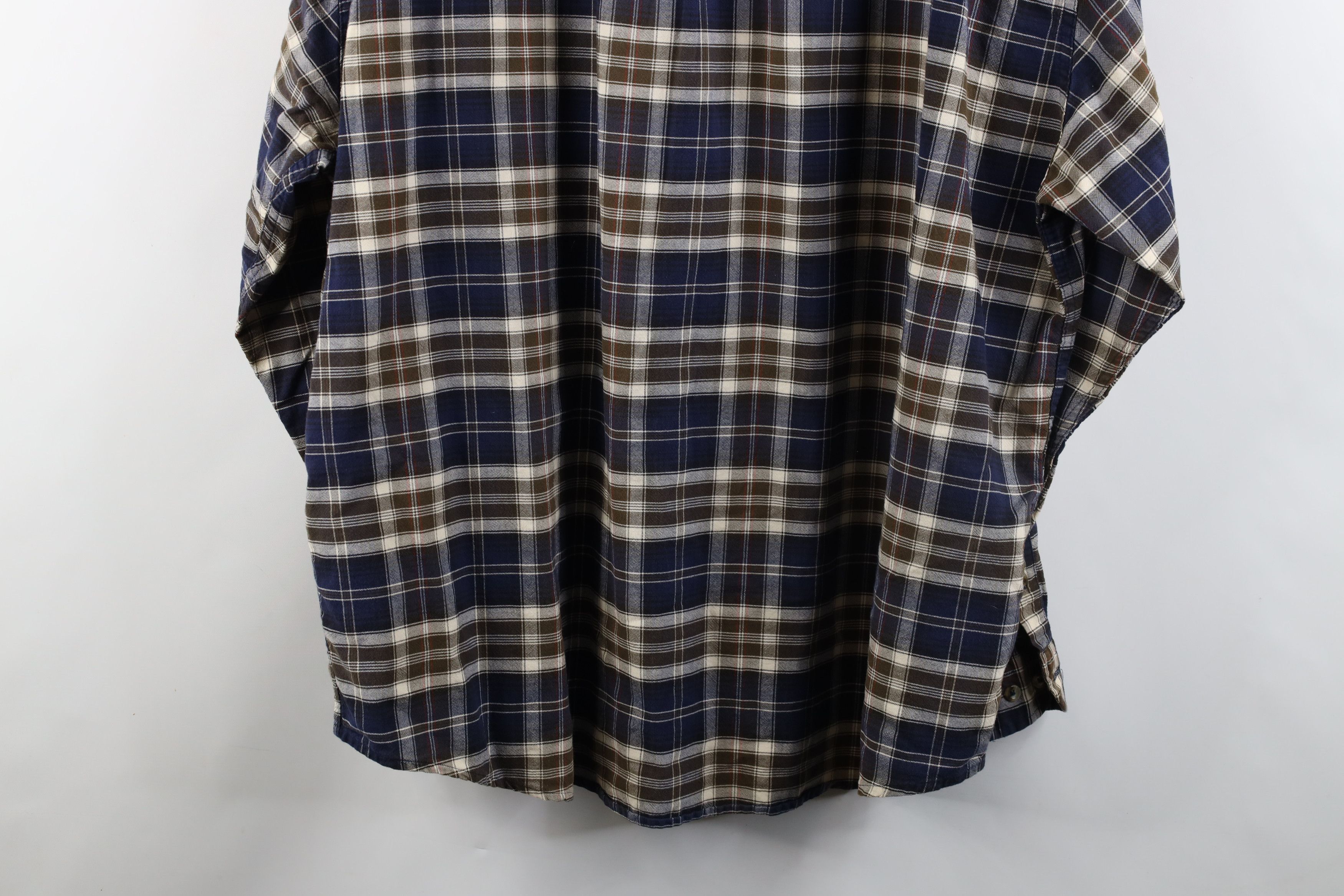Eddie Bauer × Vintage Vintage 90s Eddie Bauer Button Down Shirt Plaid Cotton Size US XXL / EU 58 / 5 - 12 Thumbnail