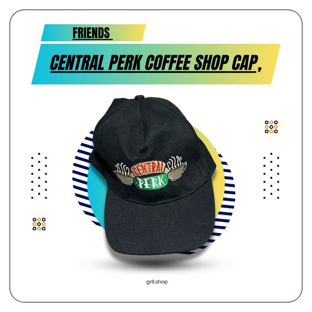 Other Friends Central Perk Coffee Shop Cap Black Adjustable Size ONE SIZE - 1 Thumbnail