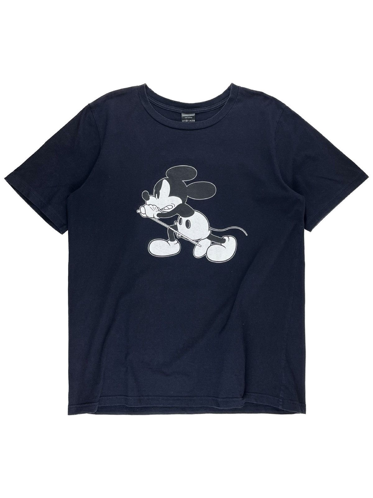 image of Disney x Mickey Mouse Number (N)Ine Rockstar Singing Mickey Tshirt Navy, Men's (Size Large)