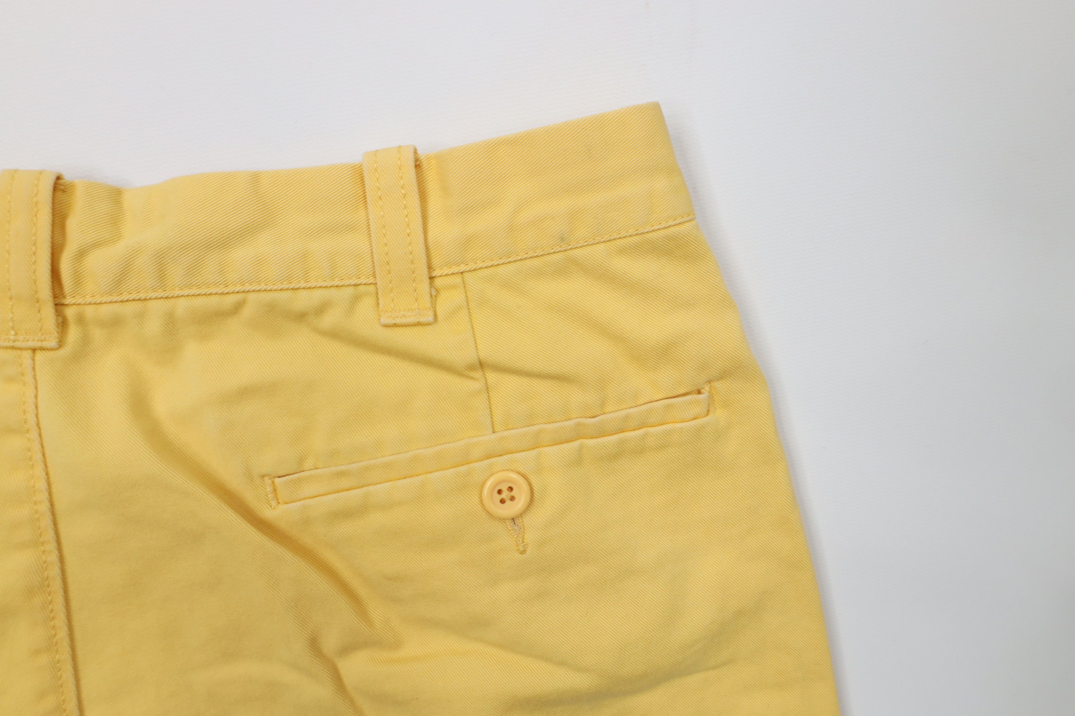 J.Crew Vintage 90s Y2K J Crew Above Knee Chino Shorts Yellow Cotton Size US 32 / EU 48 - 12 Thumbnail