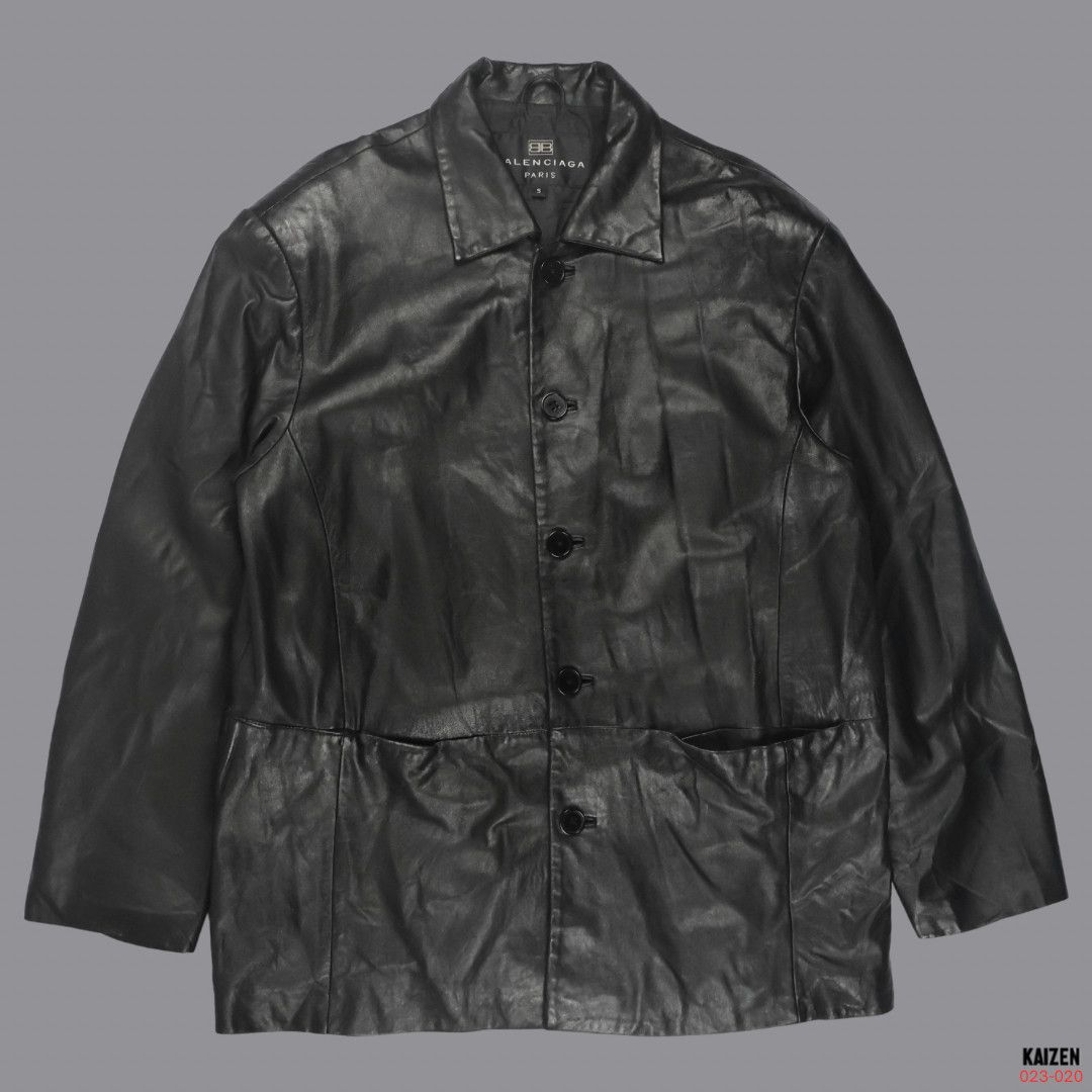 VINTAGE x BALENCIAGA - LEATHER JACKET ‘NICHOLAS GHESQUIRRE’