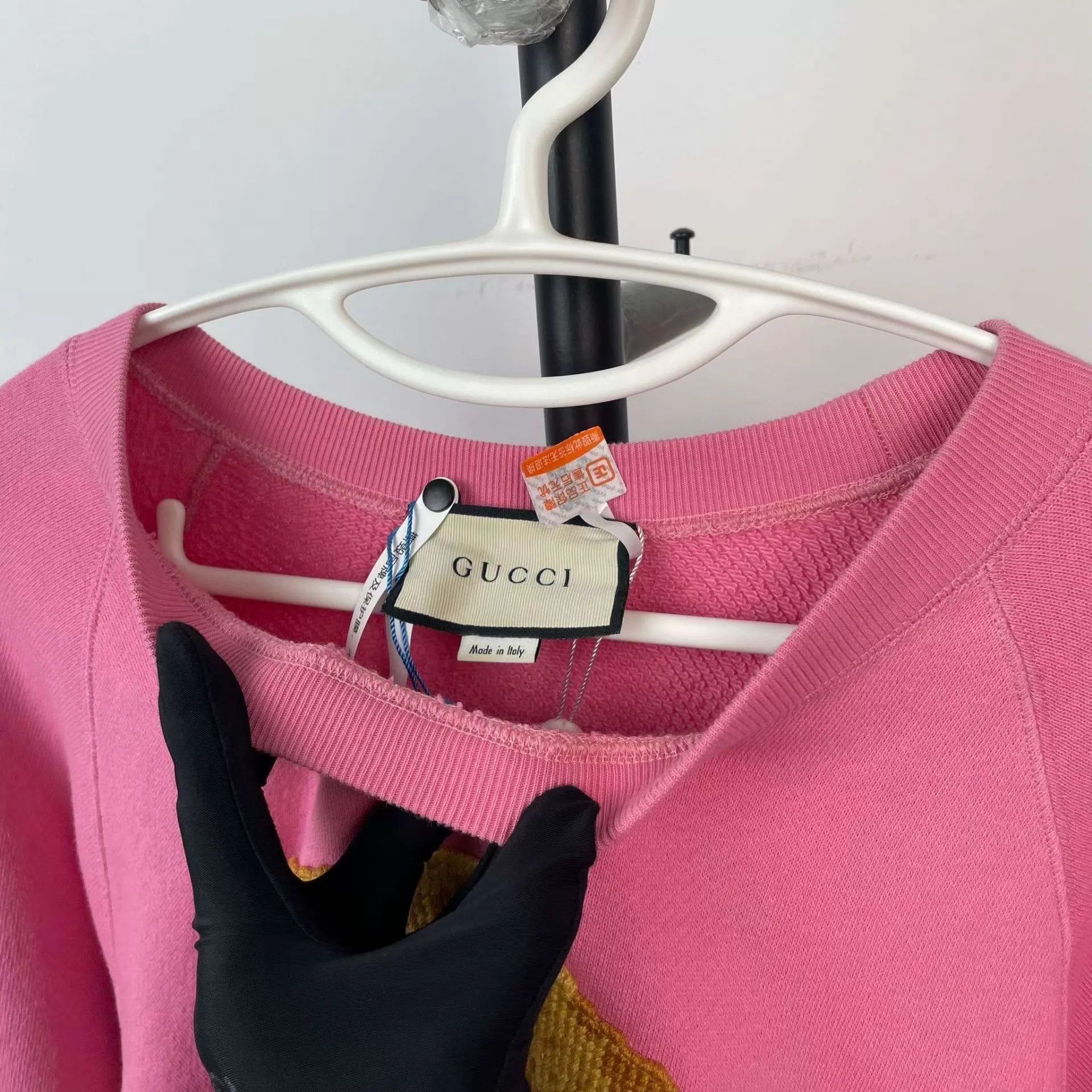 Gucci Gucci cotton long sleeve crewneck XS pink Size XS / US 0-2 / IT 36-38 - 3 Thumbnail