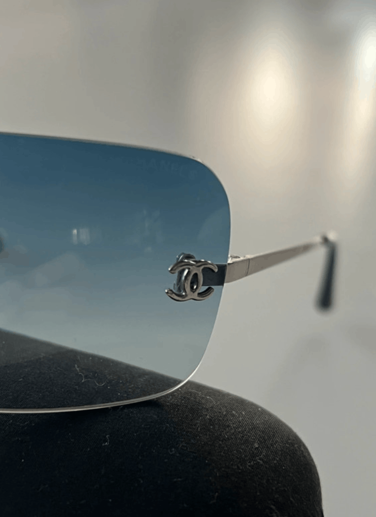 Chanel CHANEL Sunglasses 4017 Rimless Rhinestone Vintage Size ONE SIZE - 3 Thumbnail