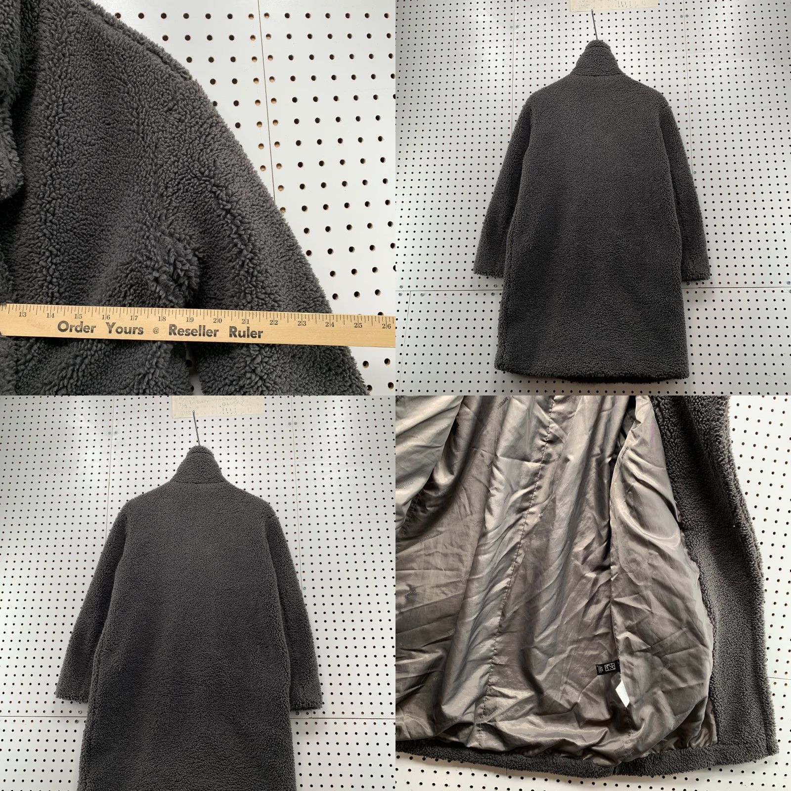 APPARIS Apparis Faux Fur Teddy Coat Womens L Gray Long Collared Cozy Deep Pile Coat Size L / US 10 / IT 46 - 8 Thumbnail
