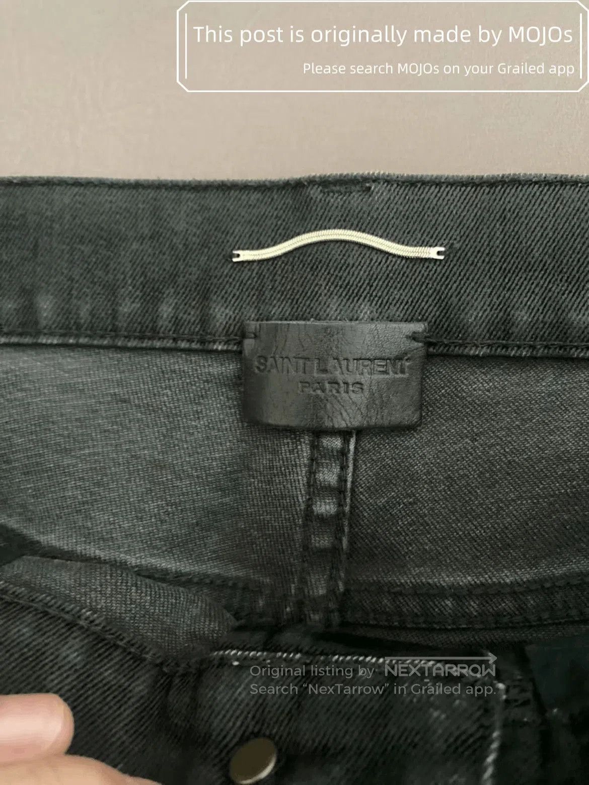 Saint Laurent Paris Sz 34 Saint Laurent Paris 20AW Washed Fading D24 Denim mojo Size US 34 / EU 50 - 2 Thumbnail