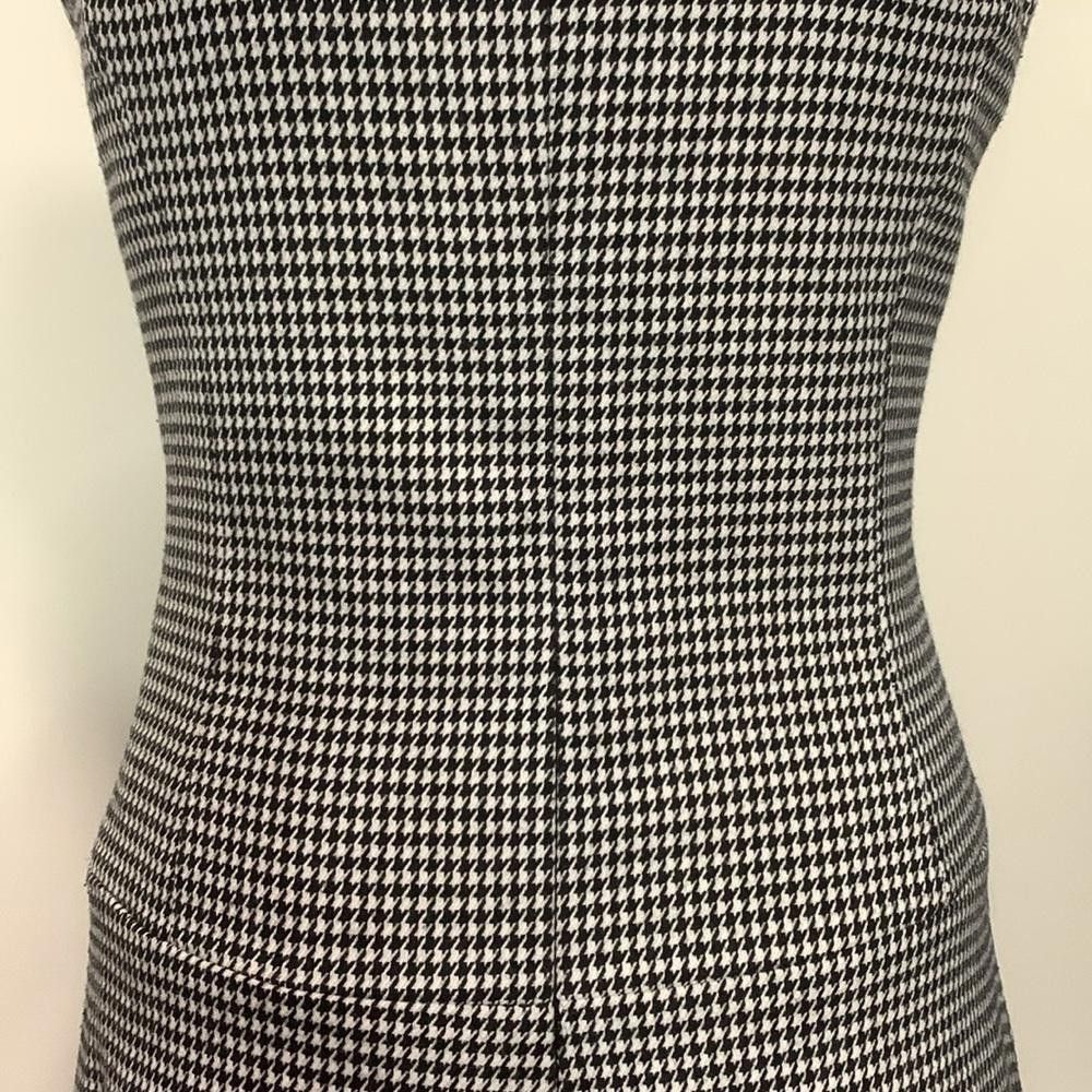 Designer ANNE KLEIN Houndstooth Formal Small Dress Fit & Flare Luxe 2 Size XS / US 0-2 / IT 36-38 - 4 Thumbnail