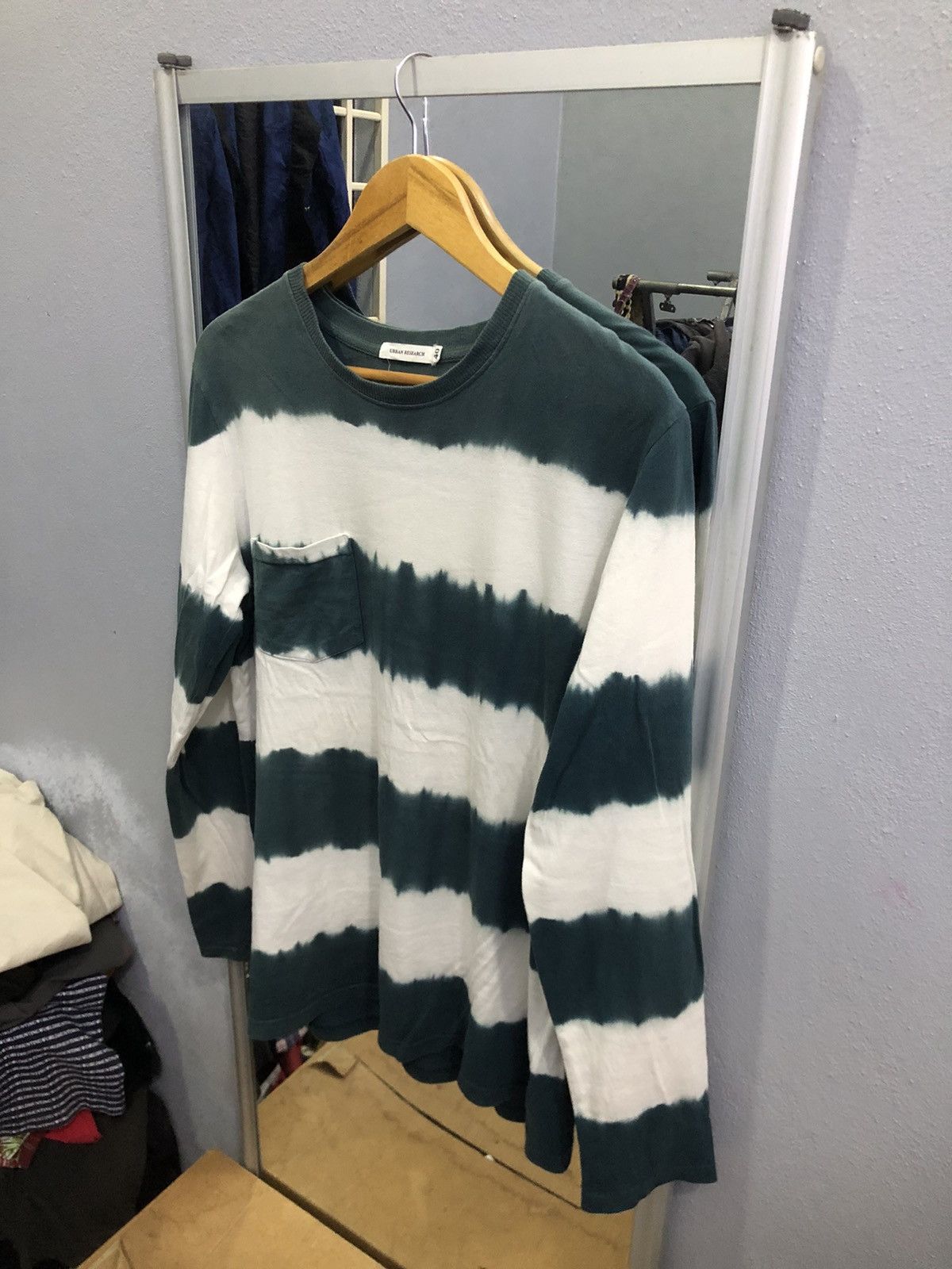 URBAN RESEARCH DOORS Urban Research Tie-Dye Stripe Long Sleeve Tee Size US M / EU 48-50 / 2 - 2 Thumbnail