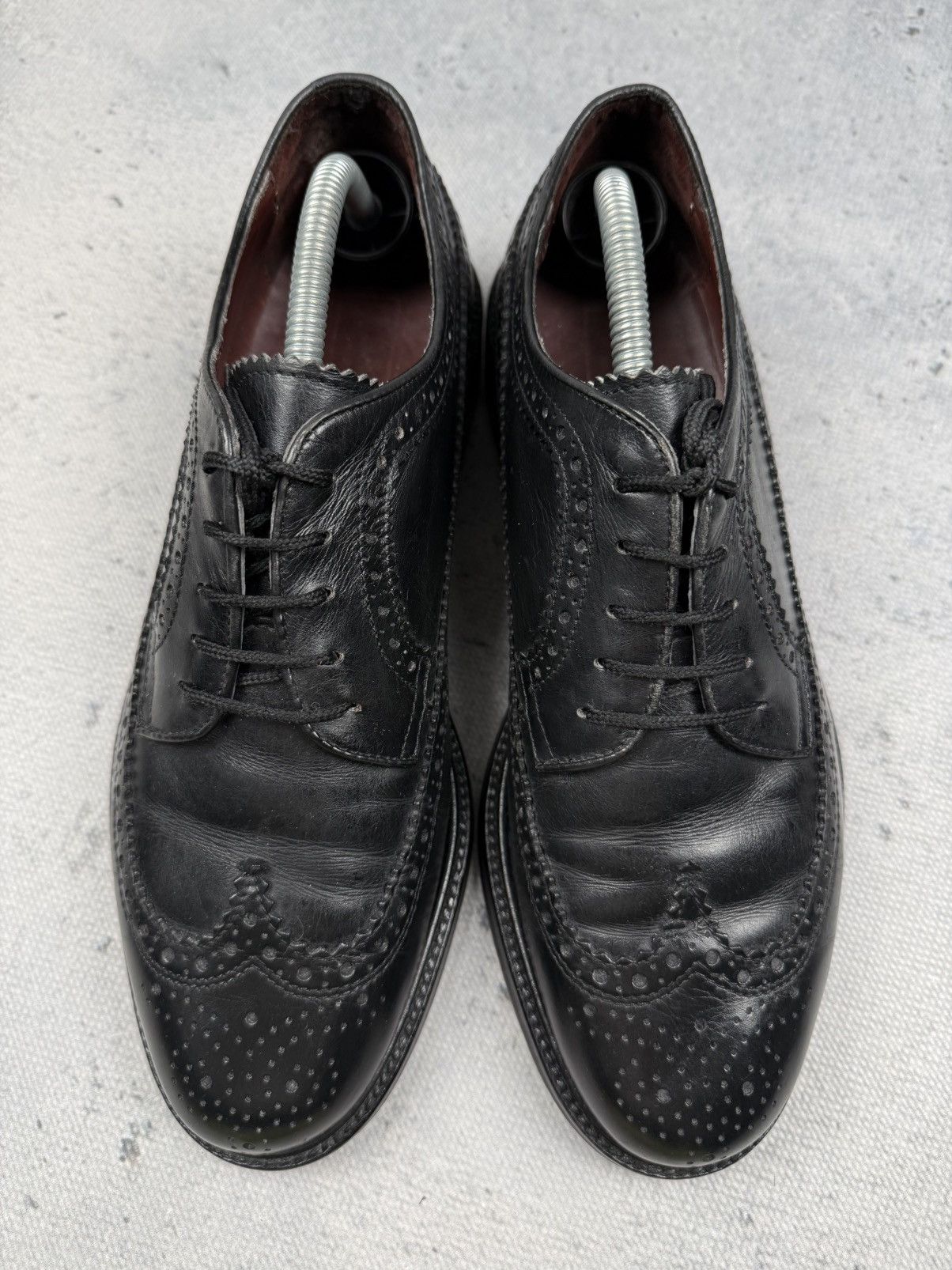 Bally Bally Black Italy Leather Wingtip Brogue Derby Shoes Size 43 Size US 10 / EU 43 - 4 Thumbnail