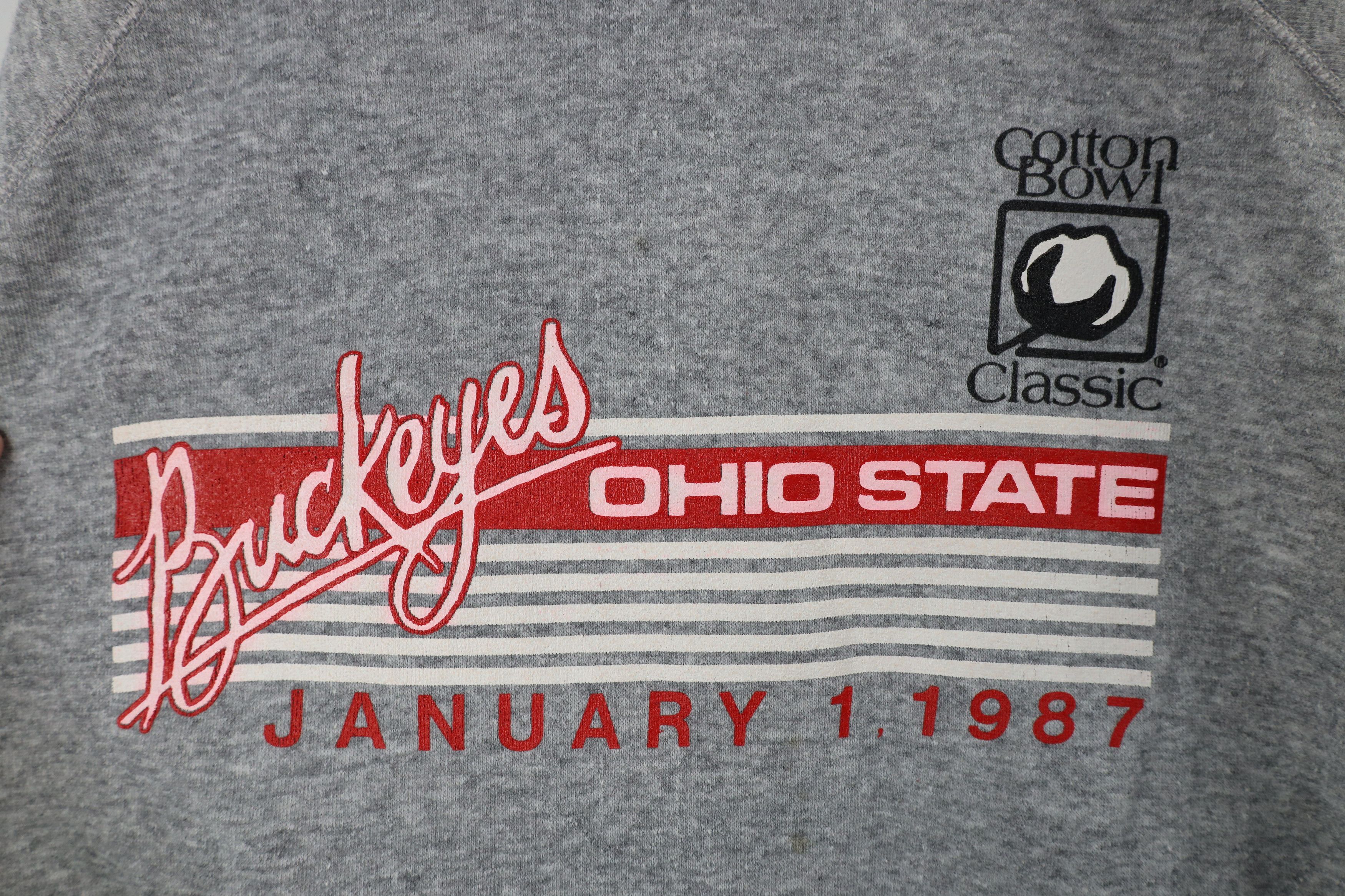 Vintage Vintage 80s Ohio State University Football Sweatshirt USA Size US XL / EU 56 / 4 - 4 Thumbnail