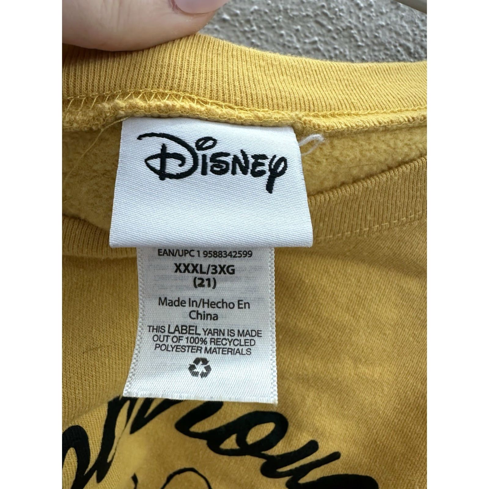 Disney Disney Womens Sweatshirt 3XL Yellow Winnie the Pooh Crewneck Graphic Sweatshirt Casual Winter Fall Spring All Seasons Pullover Disney Girls Womens Size XXL / US 16-18 / IT 52-54 - 4 Thumbnail