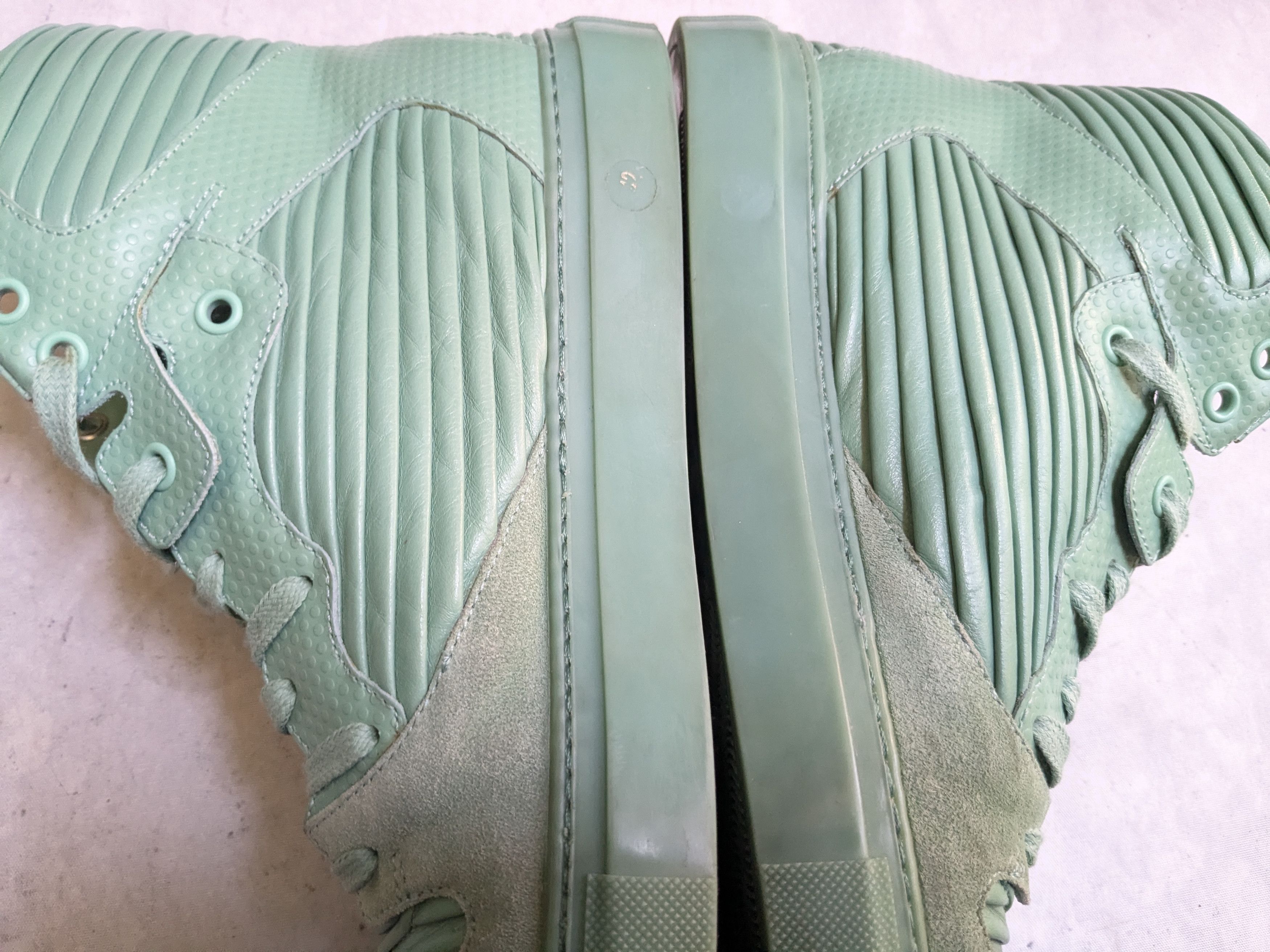 Balenciaga Balenciaga Arena High Top Sneakers Green 9 42 Cotes Leather Size US 9 / EU 42 - 12 Thumbnail