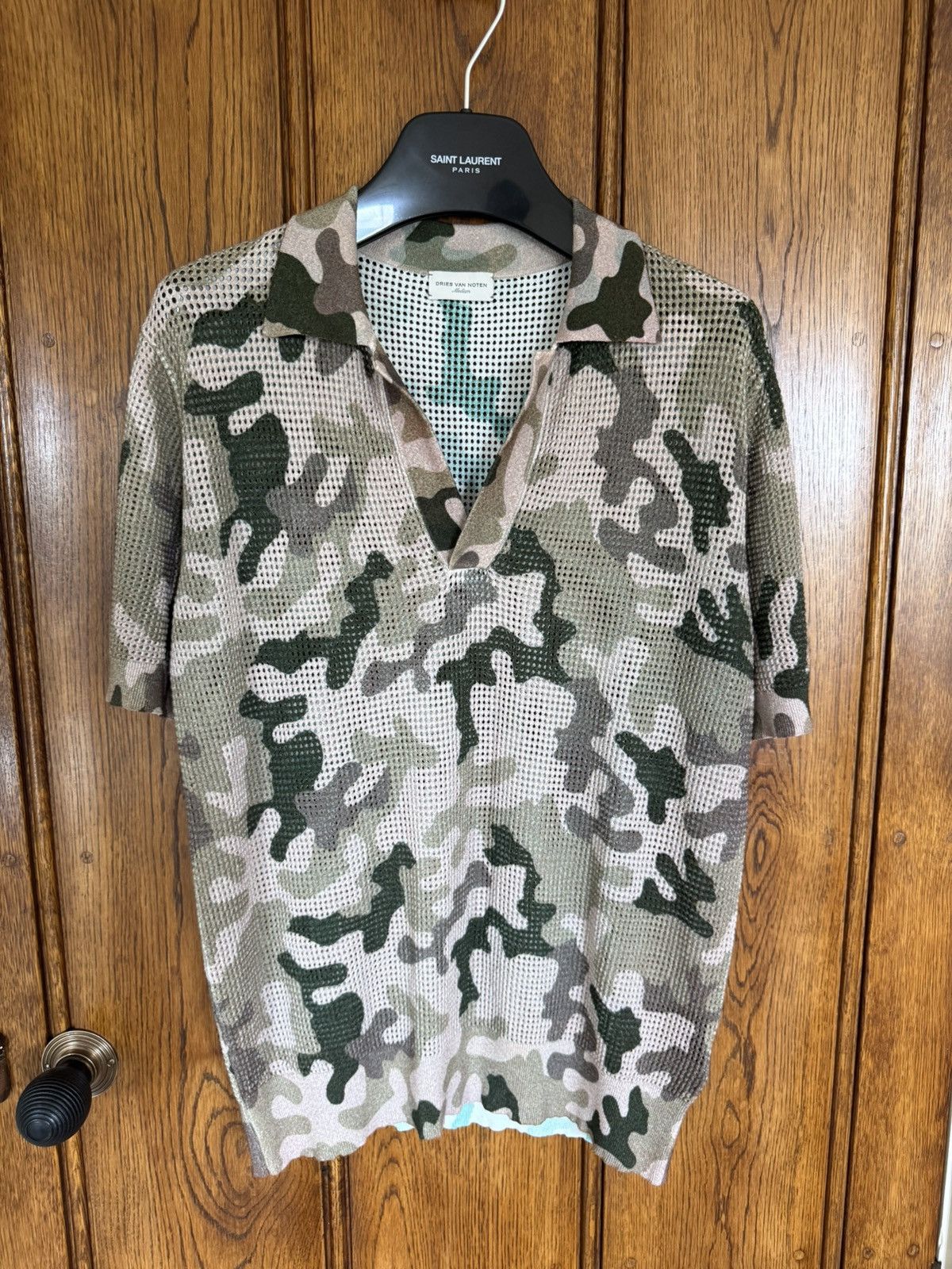 Dries Van Noten Dries Van Noten mesh camo camouflage polo shirt grail Size US M / EU 48-50 / 2 - 1 Thumbnail