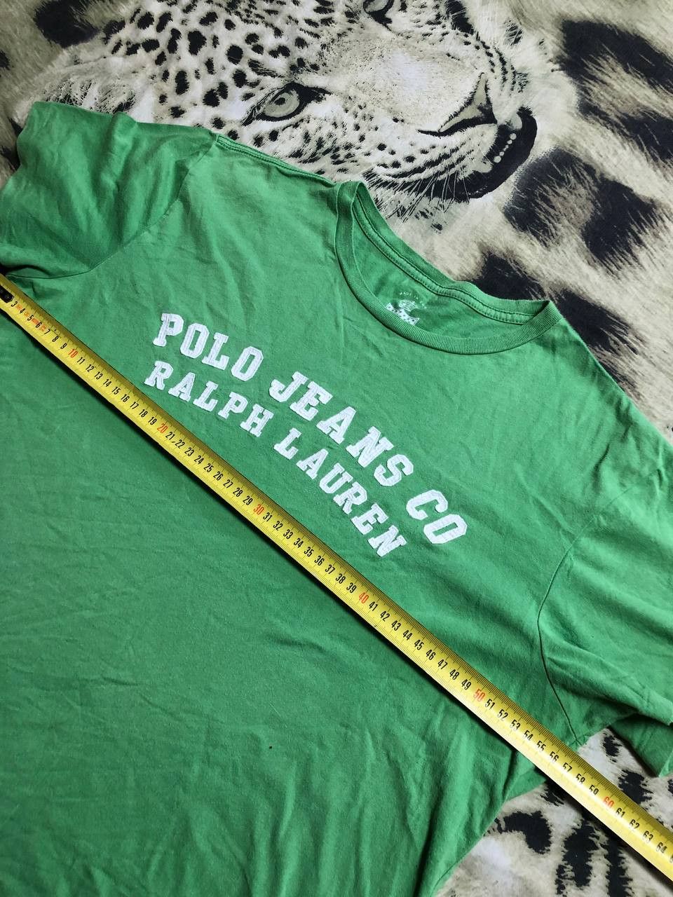 Polo Ralph Lauren Vintage Polo Jeans Ralph Lauren t-shirt green big logo Size US L / EU 52-54 / 3 - 7 Thumbnail