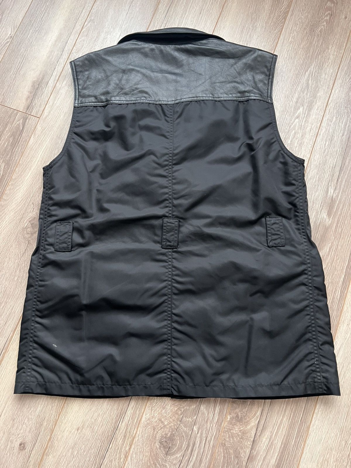 MCM Vintage MCM Black Nylon & Leather Biker Vest Size S / US 4 / IT 40 - 2 Thumbnail