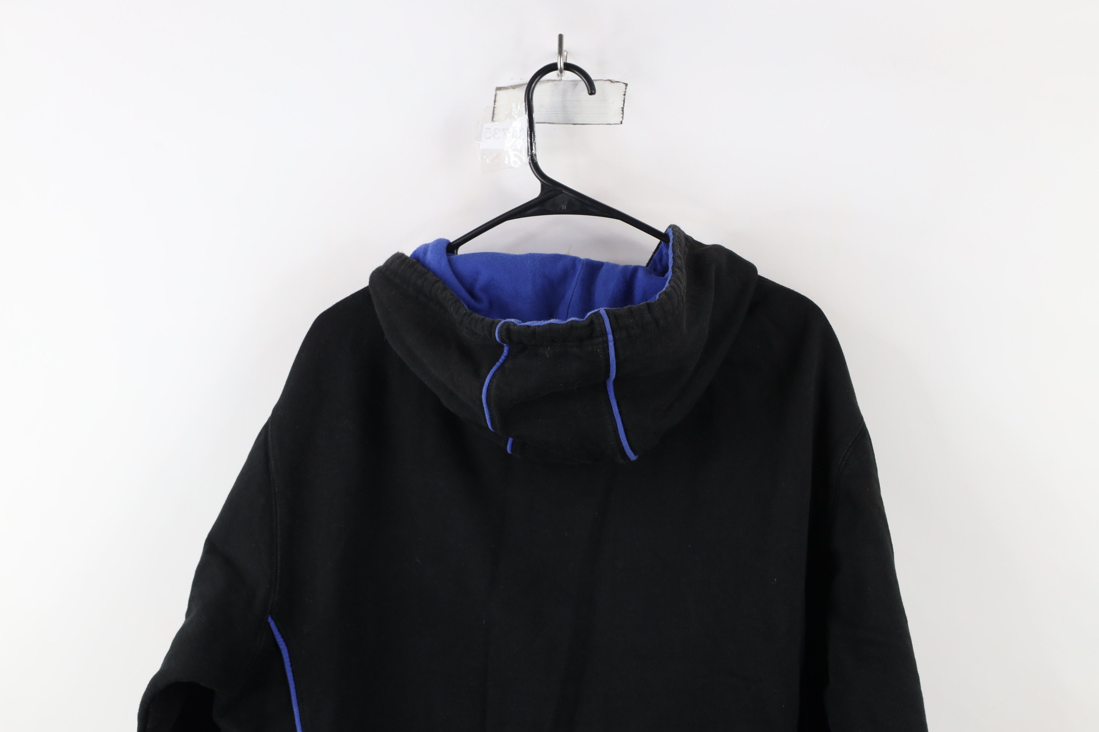 Vintage Vintage 90s Streetwear Blank Hoodie Sweatshirt Black Size US XL / EU 56 / 4 - 11 Thumbnail