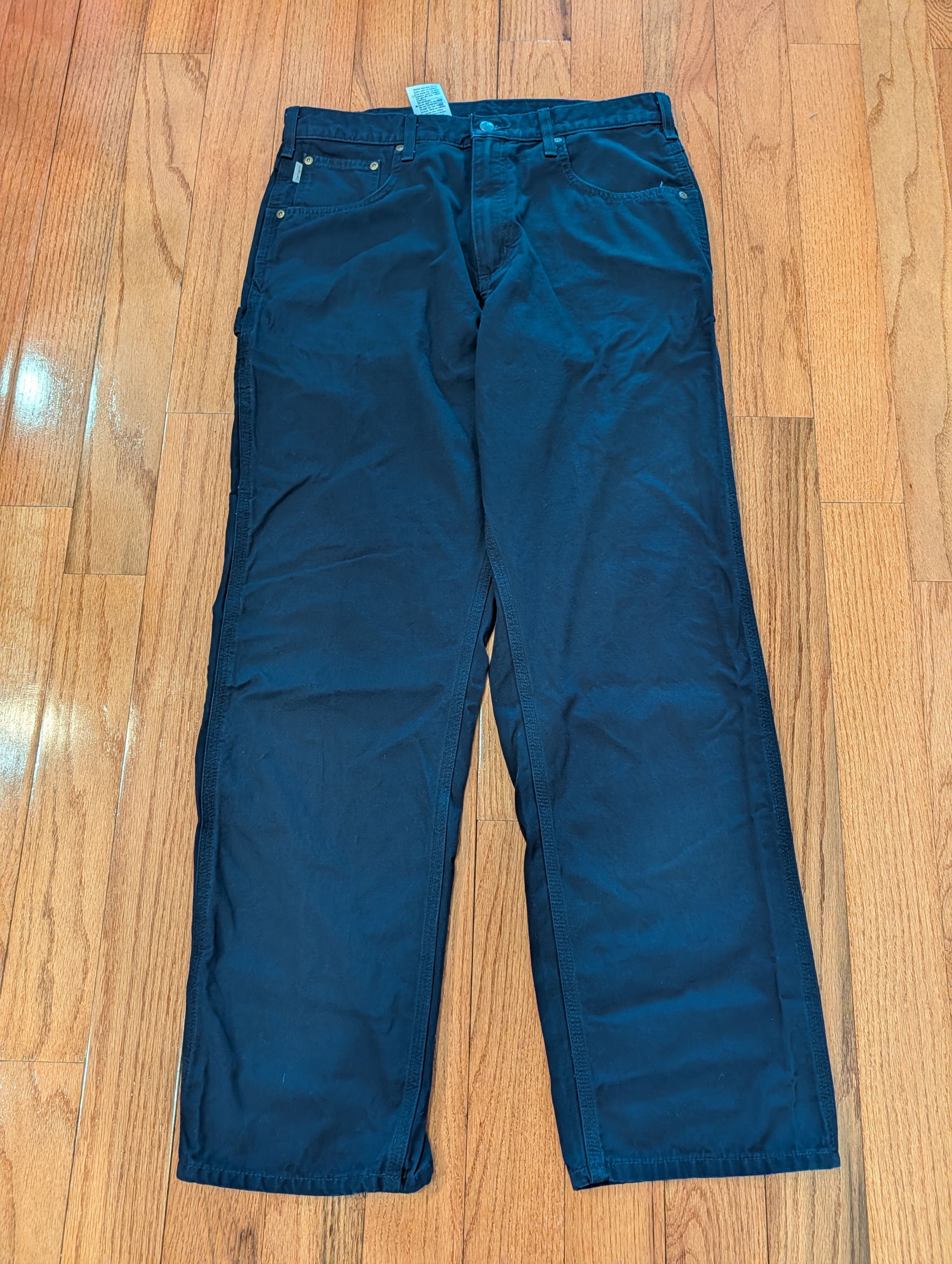 Carhartt Carhartt B159 NVY Loose Fit Carpenter Pants 34x32 Workwear Size US 34 / EU 50 - 4 Thumbnail