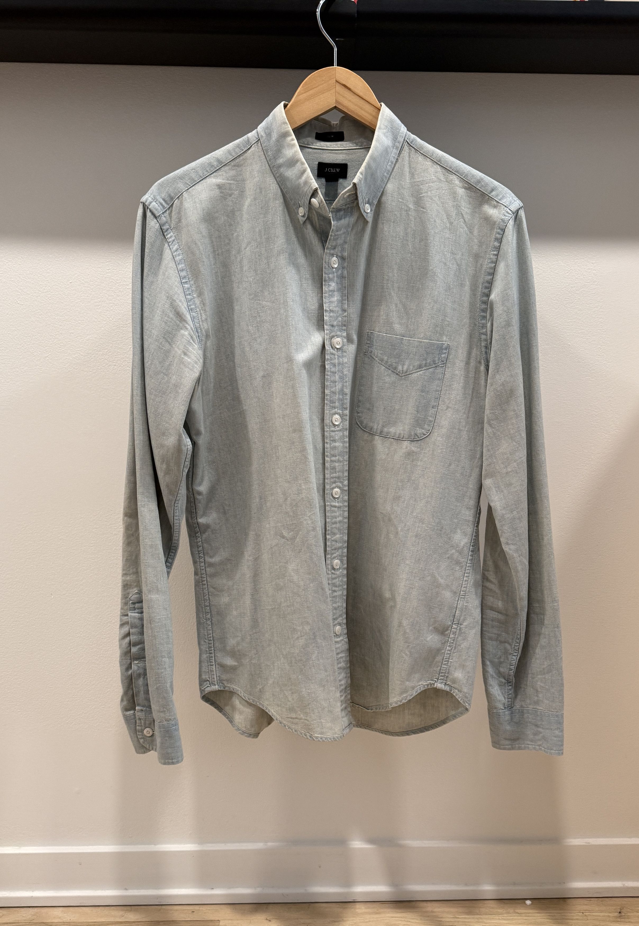 J.Crew J. Crew Chambray Shirt Size US M / EU 48-50 / 2 - 2 Thumbnail