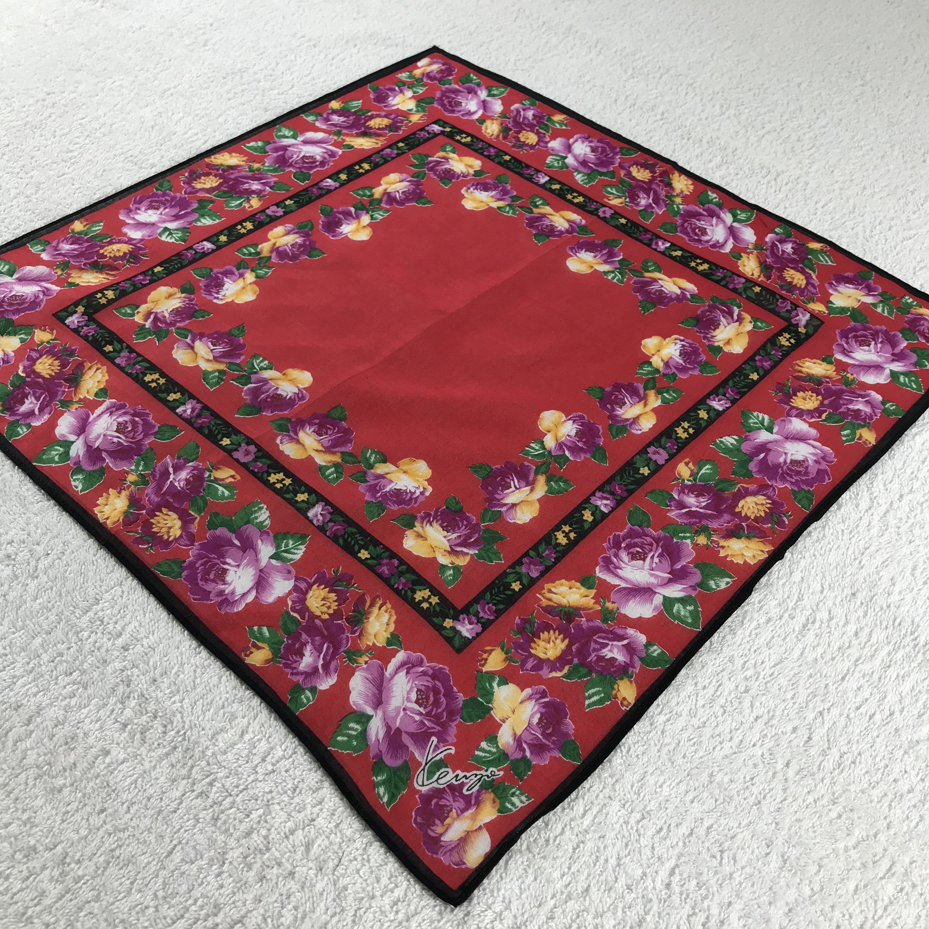 Kenzo × Vintage Kenzo Bandana / Handkerchief / Neckerchief - S254 Size ONE SIZE - 2 Thumbnail