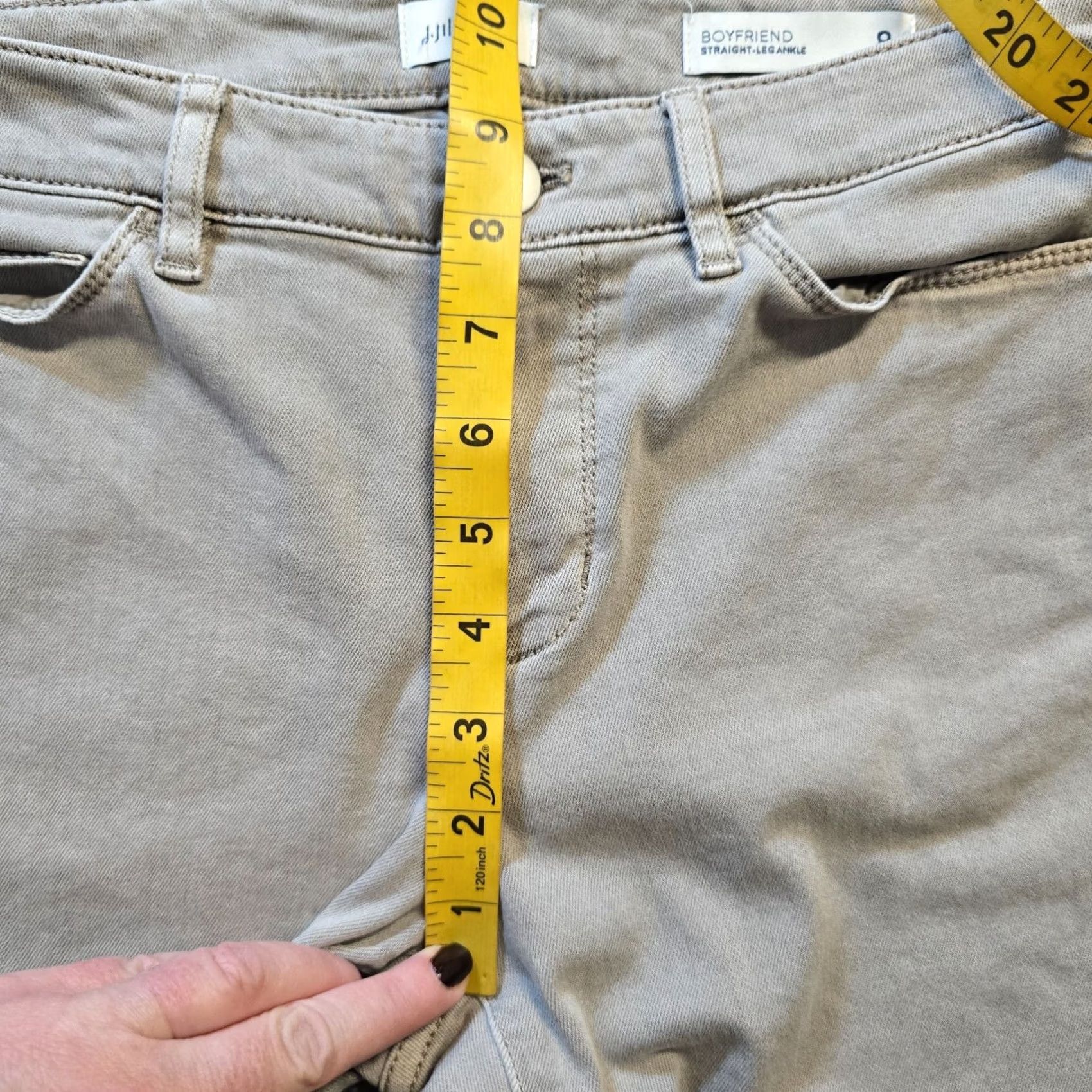 J. Jill J Jill Jeans Petite Gray Denim Boyfriend Straight Leg Mid Rise Casual Zip Size 30" / US 8 / IT 44 - 7 Thumbnail