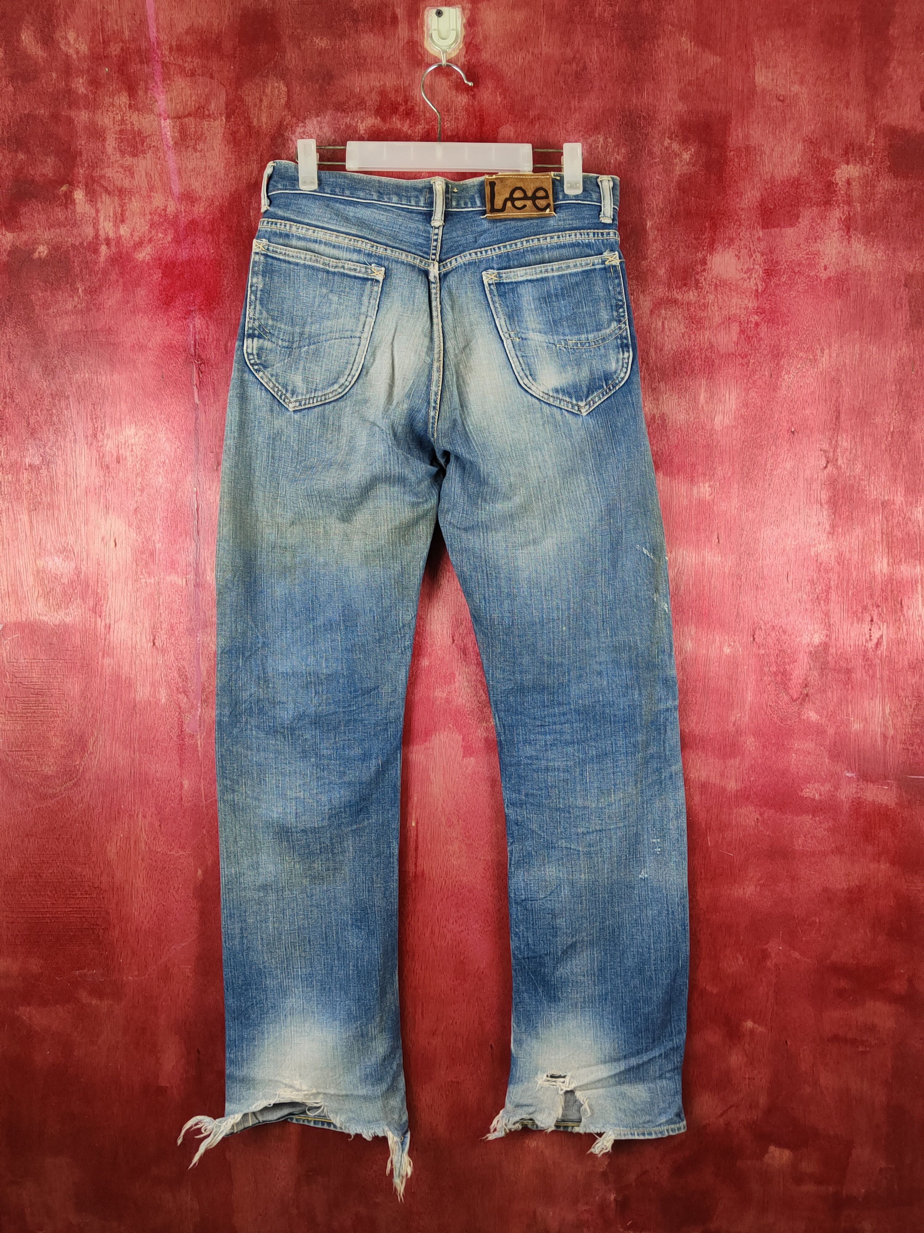 Japanese Brand Lee Blue Faded Distressed Ripped Jeans #S2237 Size US 30 / EU 46 - 7 Thumbnail