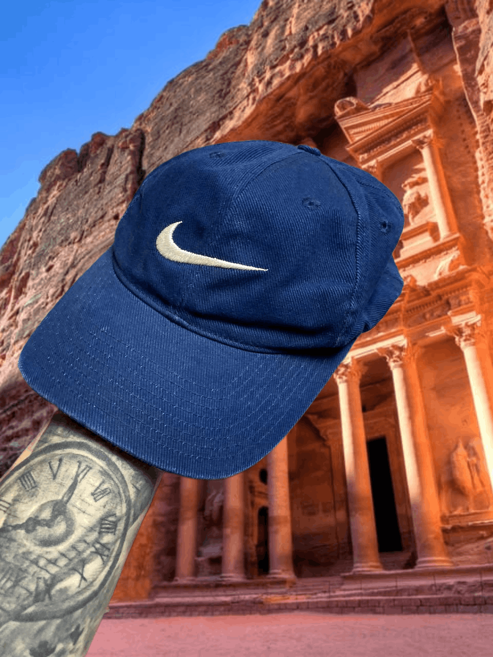 Nike Hats blue Vintage Nike streetwear big logo Cap Y2K Size ONE SIZE - 1 Thumbnail