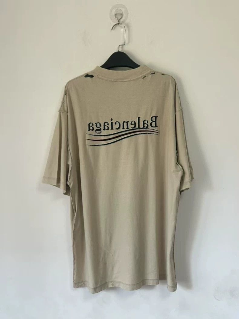 Balenciaga Balenciaga Anti-wear design wave cola short sleeve T-shirt Size US M / EU 48-50 / 2 - 3 Thumbnail