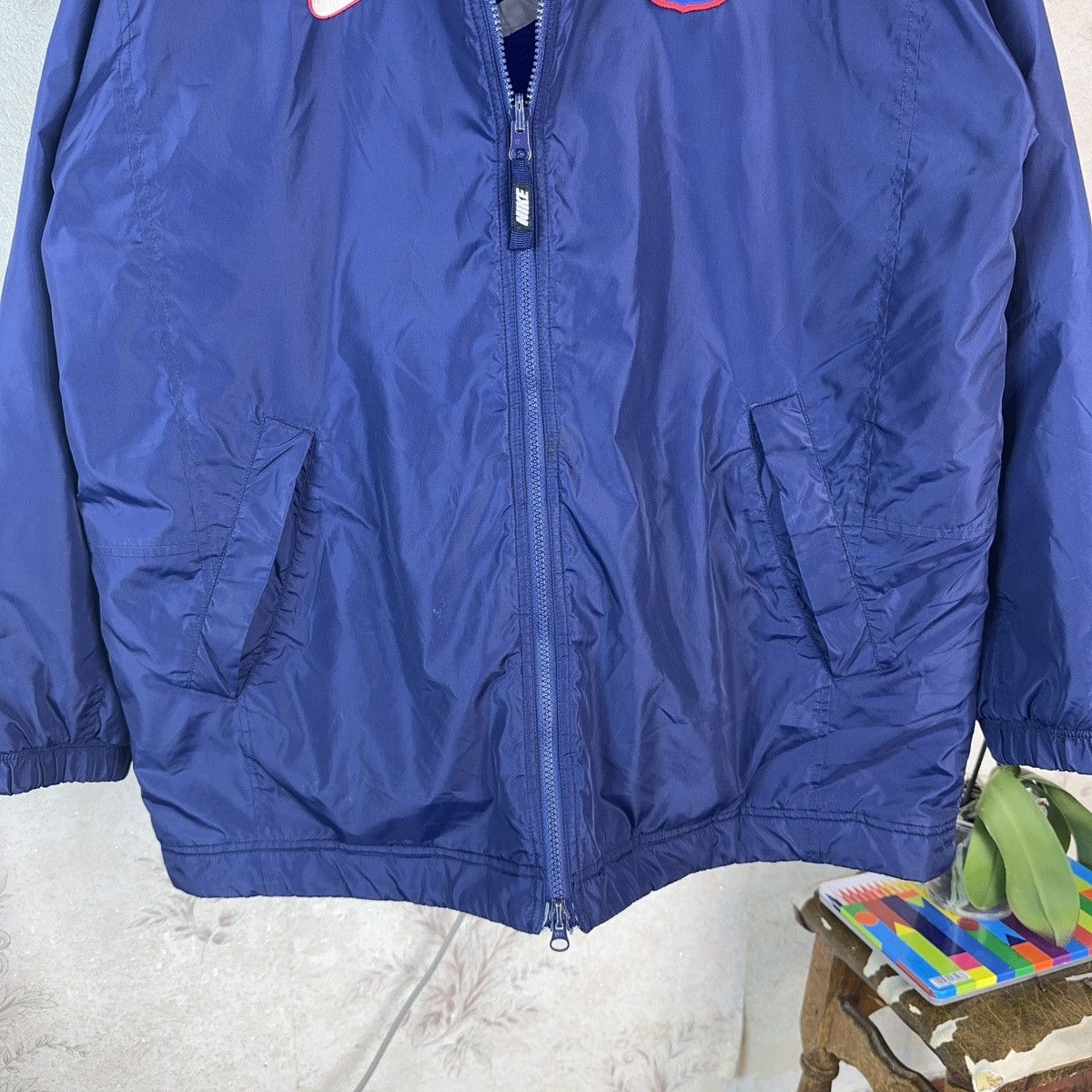 Nike × Vintage Vintage Nike Glasgow Rangers 1997 Jacket Reversibl Blue Size US L / EU 52-54 / 3 - 12 Thumbnail