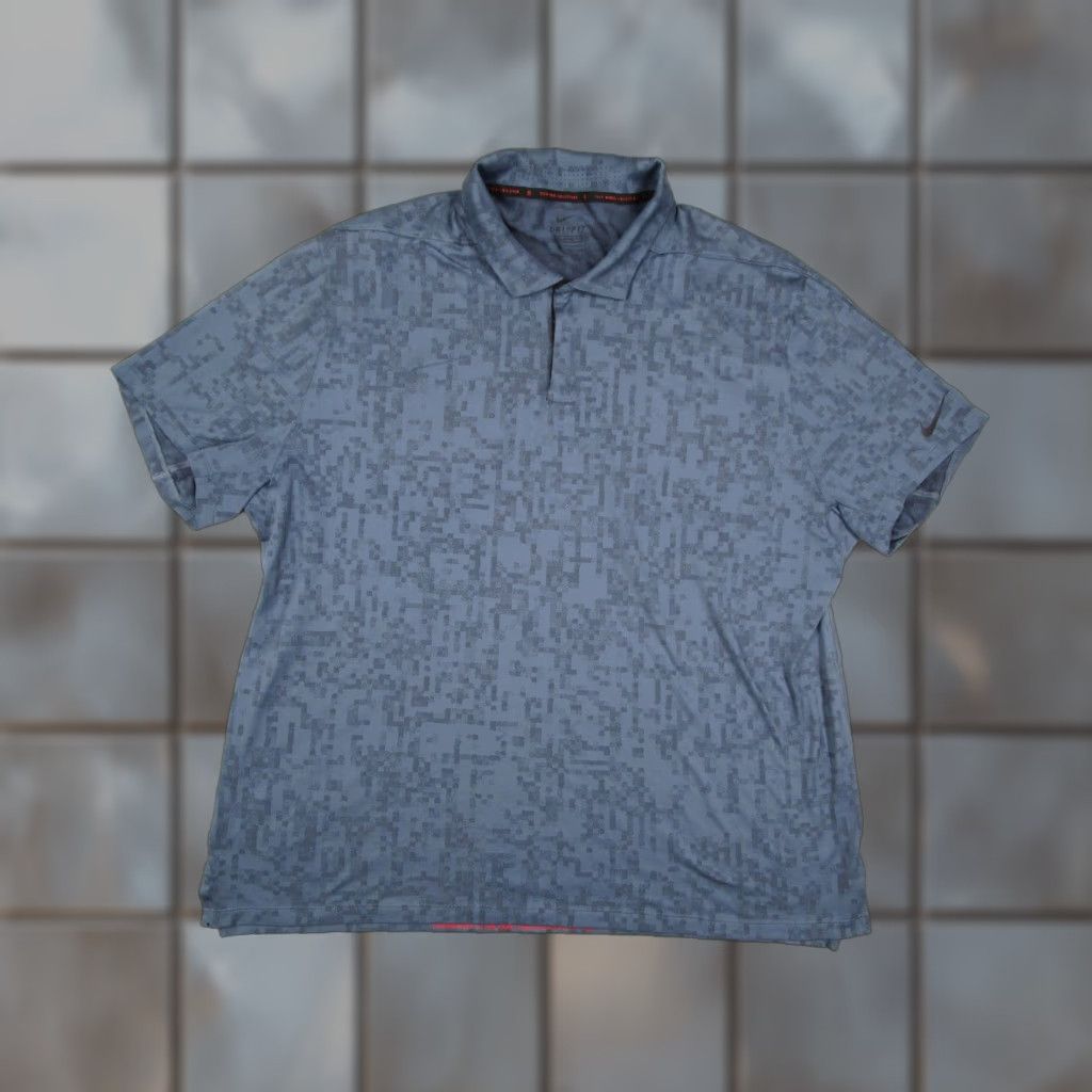 Nike Nike Tiger Woods Polo Shirt Mens M Blue Camouflage Dri-FIT Golf Standard Fit Size US M / EU 48-50 / 2 - 1 Thumbnail
