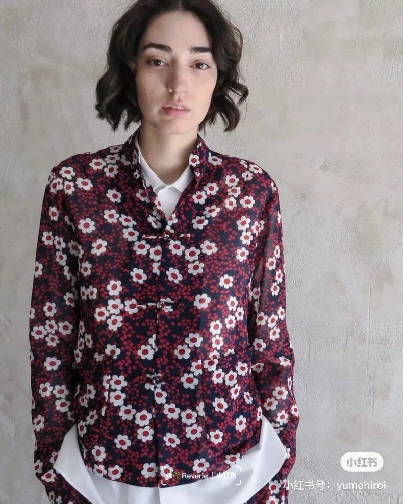 Comme Des Garcons Chinese style flower top