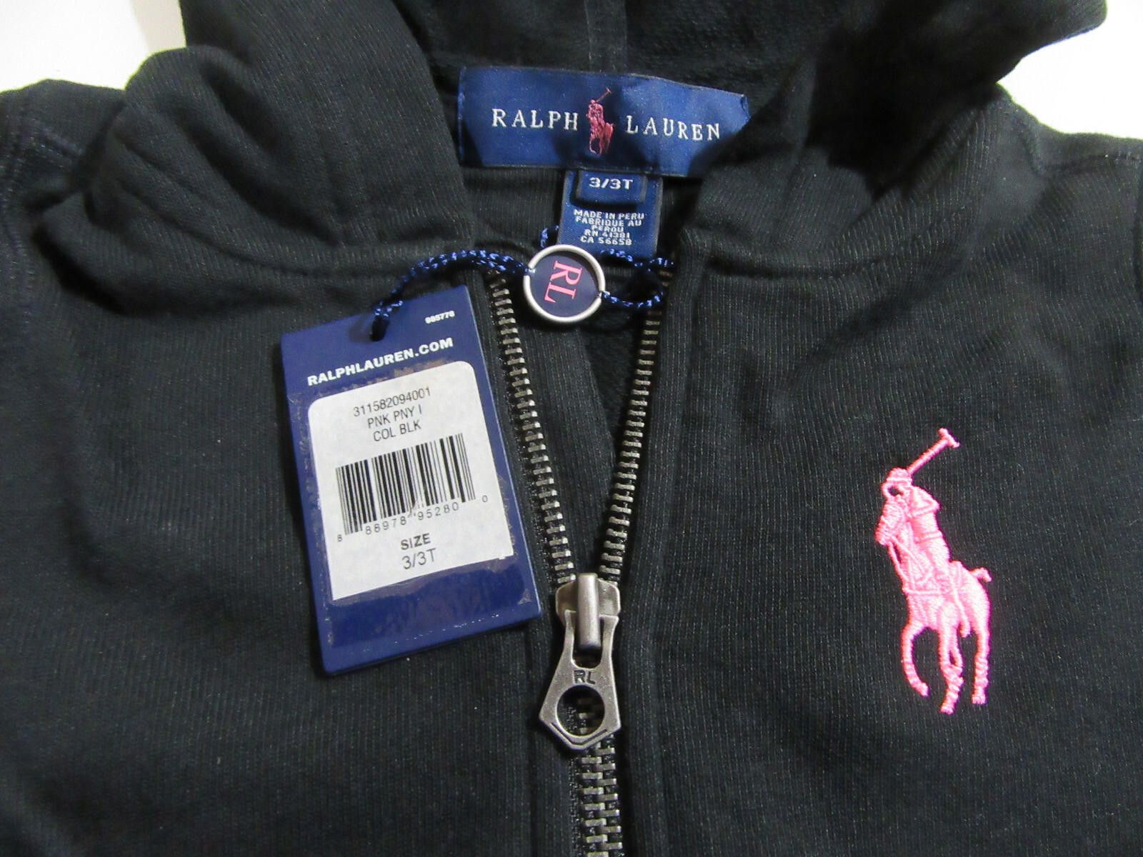 Polo Ralph Lauren Polo Ralph Lauren Girls Hooded Jacket with Big Pink Pony 3T Size ONE SIZE - 2 Thumbnail