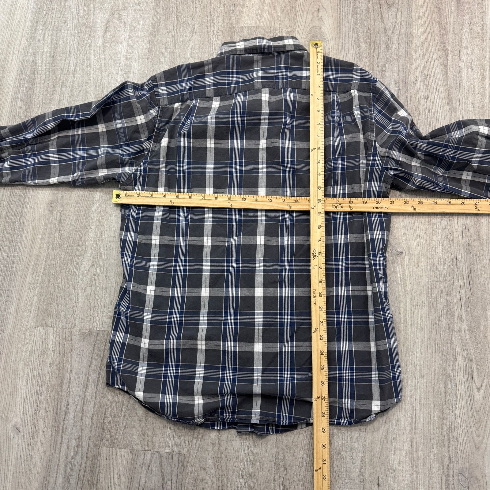 J.Crew J Crew Shirt Men Medium Blue Gray Plaid Check Quality Woven Size US M / EU 48-50 / 2 - 6 Thumbnail