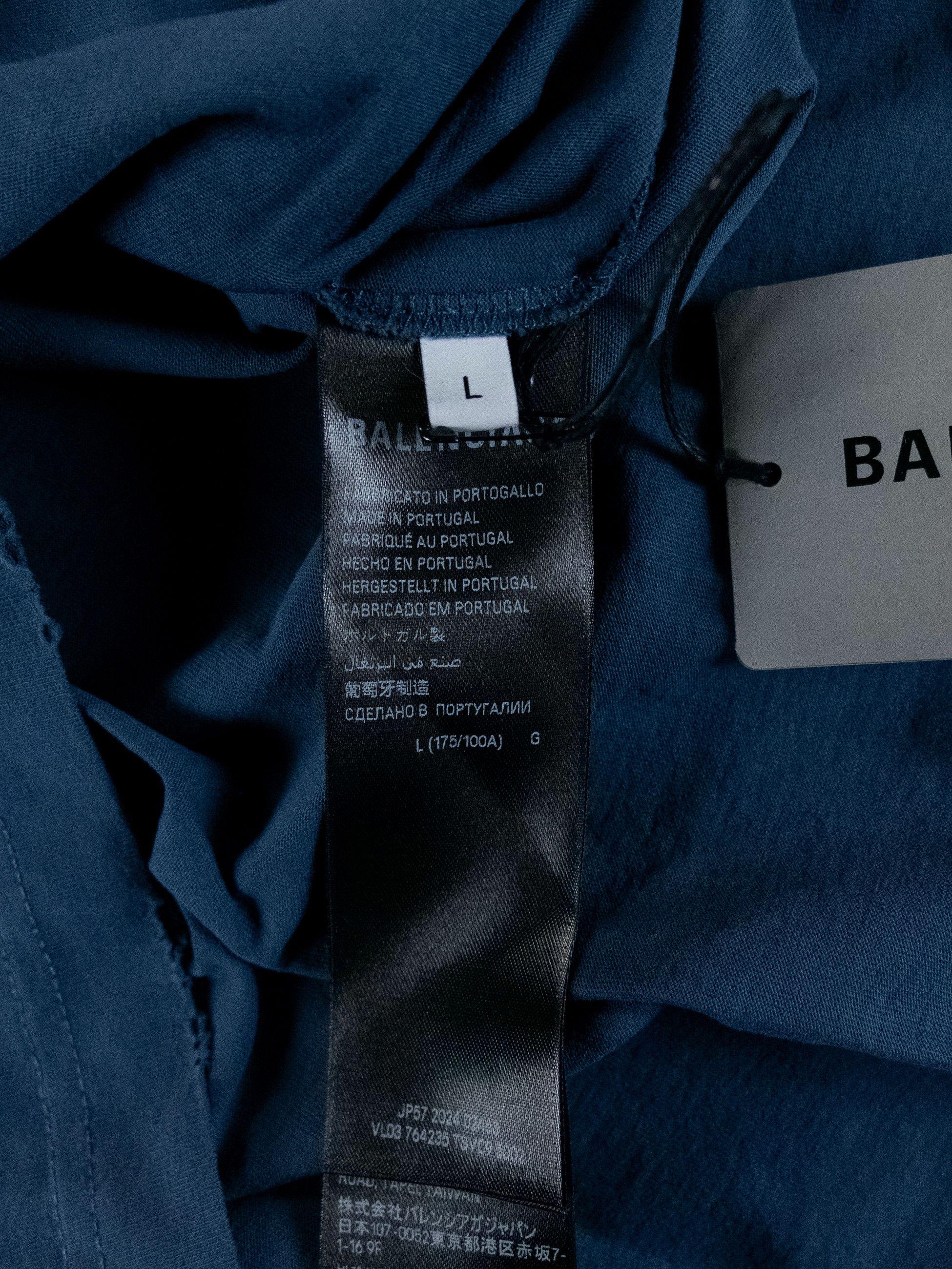 Balenciaga BALENCIAGA Laurel BB logo blue oversize t-shirt Size Large Size US L / EU 52-54 / 3 - 9 Thumbnail