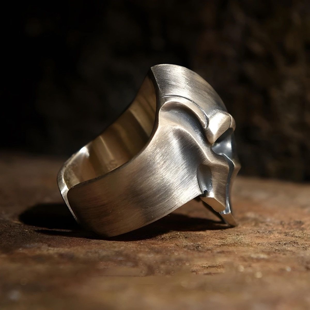 Vintage Vintage Silver Spartan Skull Ring Size ONE SIZE - 4 Thumbnail