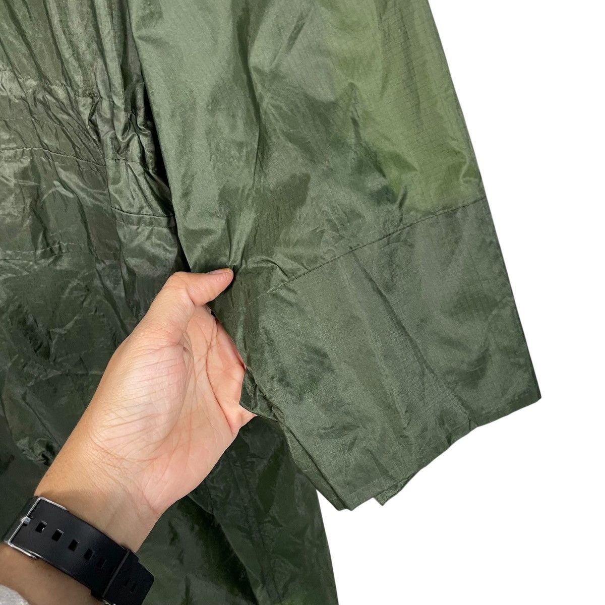 Issey Miyake Issey Miyake Windcoat Green Nylon Long Jacket Size US L / EU 52-54 / 3 - 15 Thumbnail
