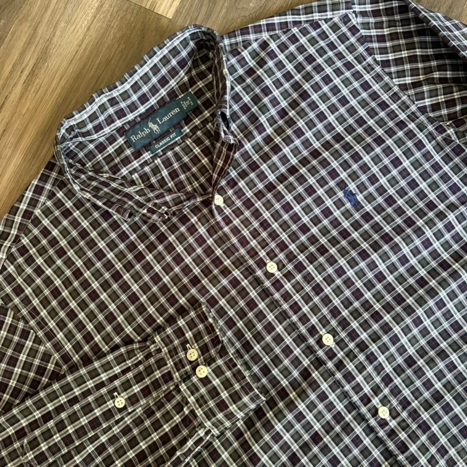 Polo Ralph Lauren × Vintage Vintage Polo Ralph Lauren Shirt Men's Size L Plaid Size US L / EU 52-54 / 3 - 1 Thumbnail