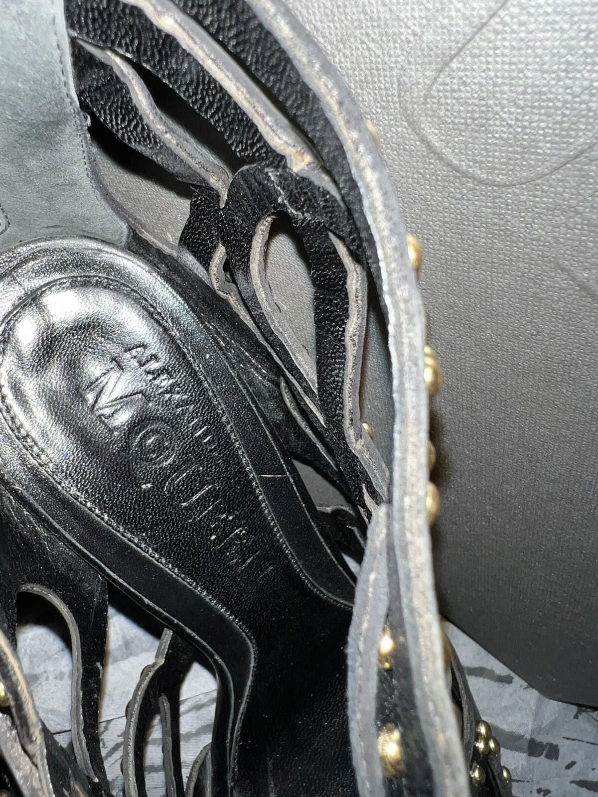 Alexander McQueen Alexander McQueen Studded Black Leather Cage Bootie US 7 Size US 7 / IT 37 - 10 Thumbnail