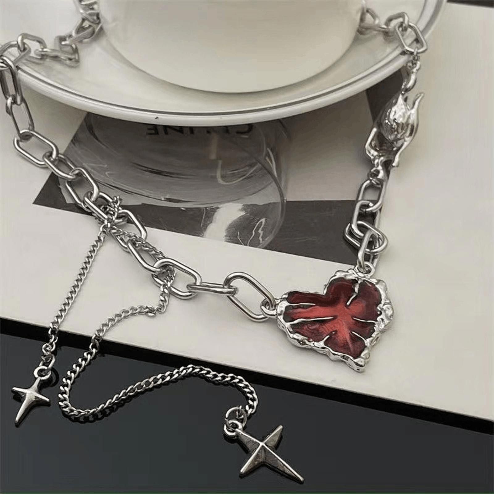 Jewelry Red Hearth Necklace Size ONE SIZE - 2 Thumbnail