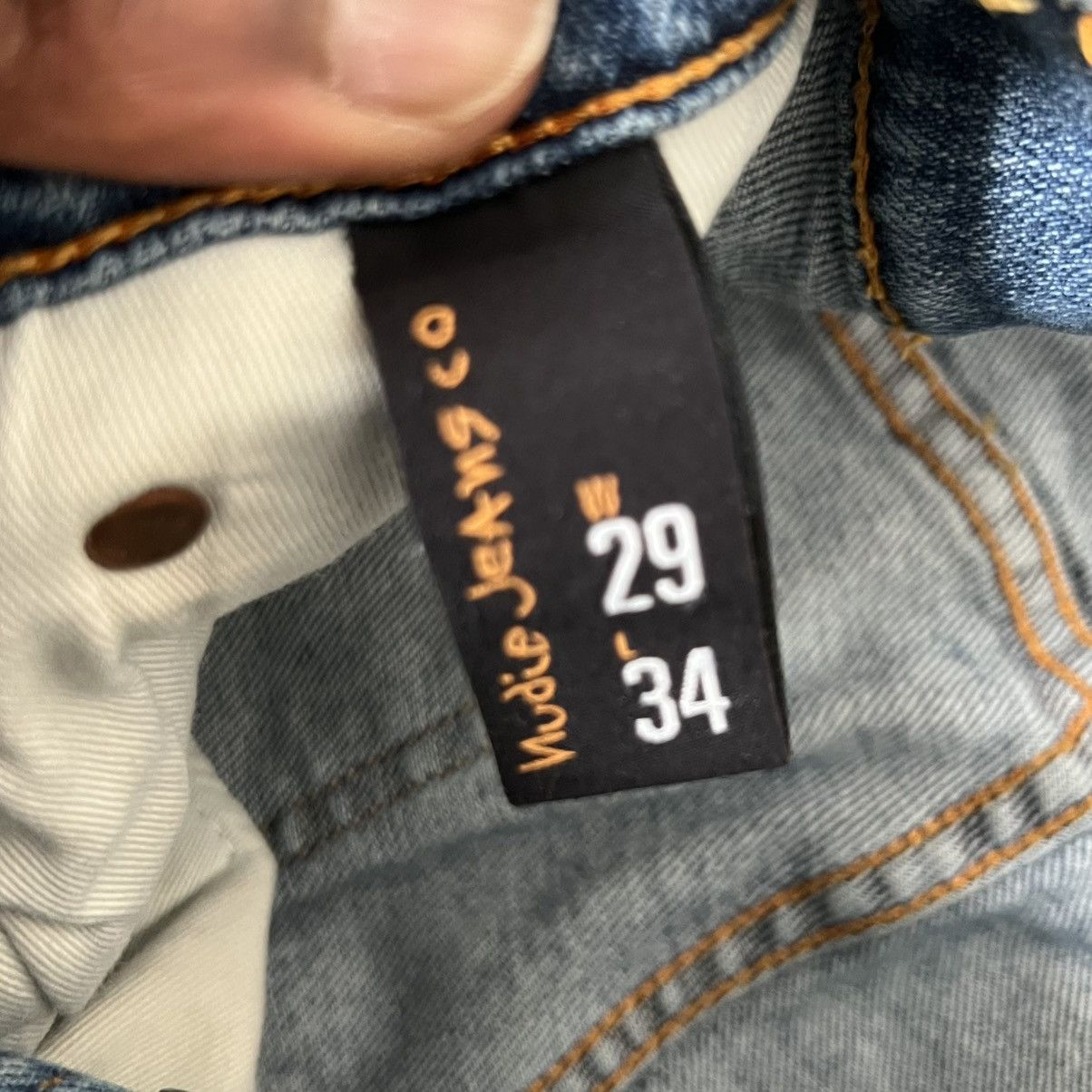 Nudie Jeans Nudie Jeans Grim Tim Salty Stone Blue Men Jeans size 26 / 32 Size US 26 / EU 42 - 7 Thumbnail