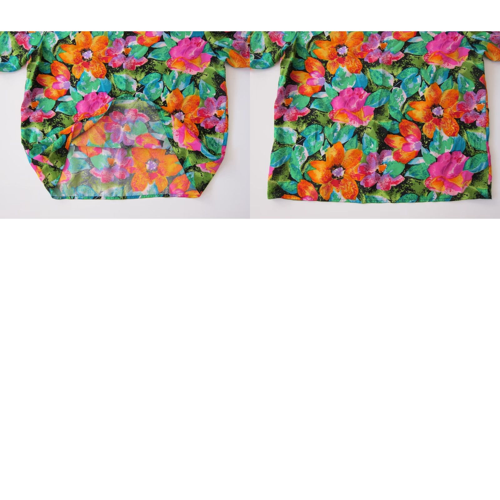 Pinko Vintage Dahan Blouse Tunic 100% Silk Short Sleeve Pink White Green Floral M Womens Size M / US 6-8 / IT 42-44 - 8 Thumbnail