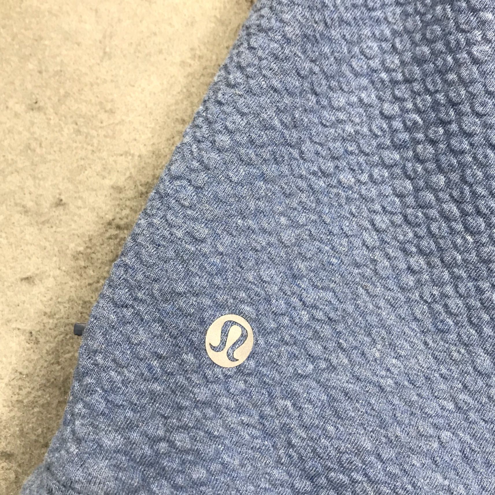 Lululemon Lululemon Hoodie Mens XS Blue Double Knit Textured Sweatshirt Pullover Gym City Outdoor Sports Size US XS / EU 42 / 0 - 6 Thumbnail